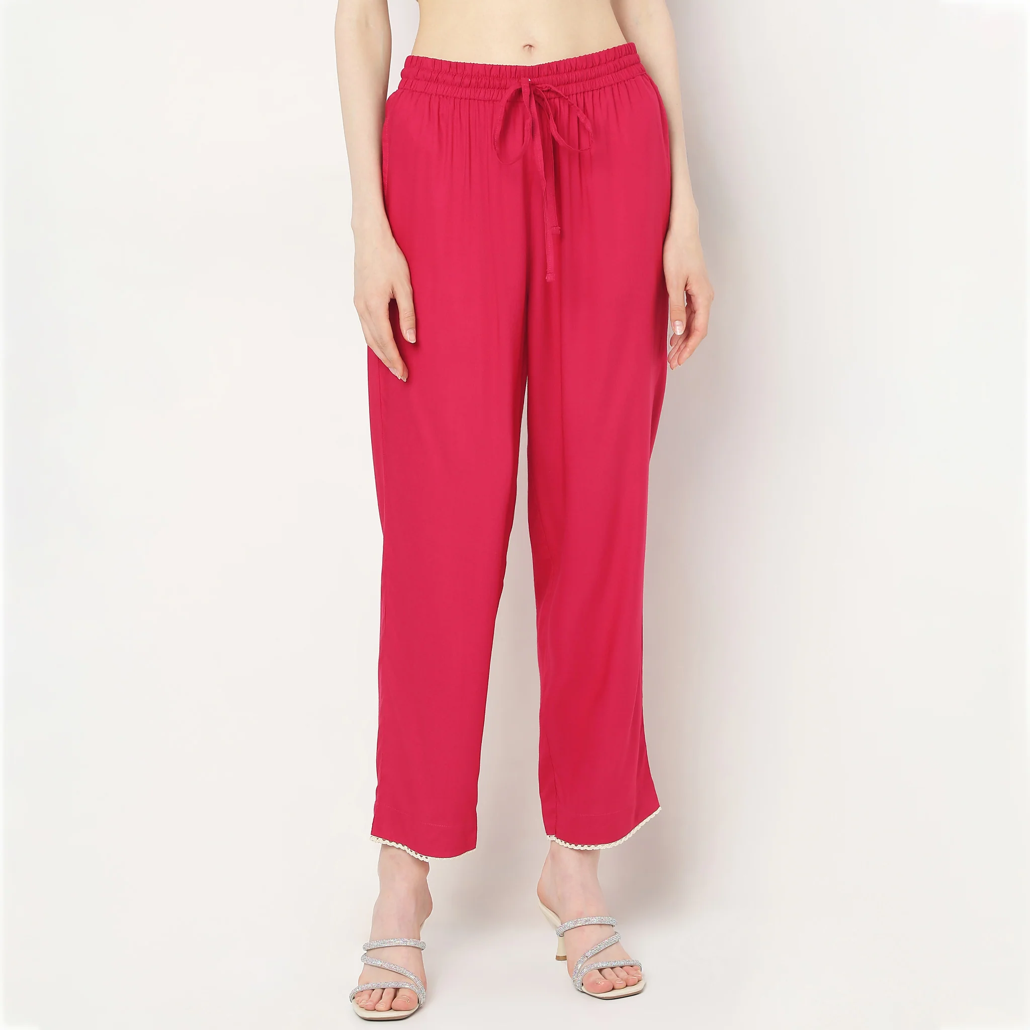 Straight Fit Mid Rise Pants - Image 7