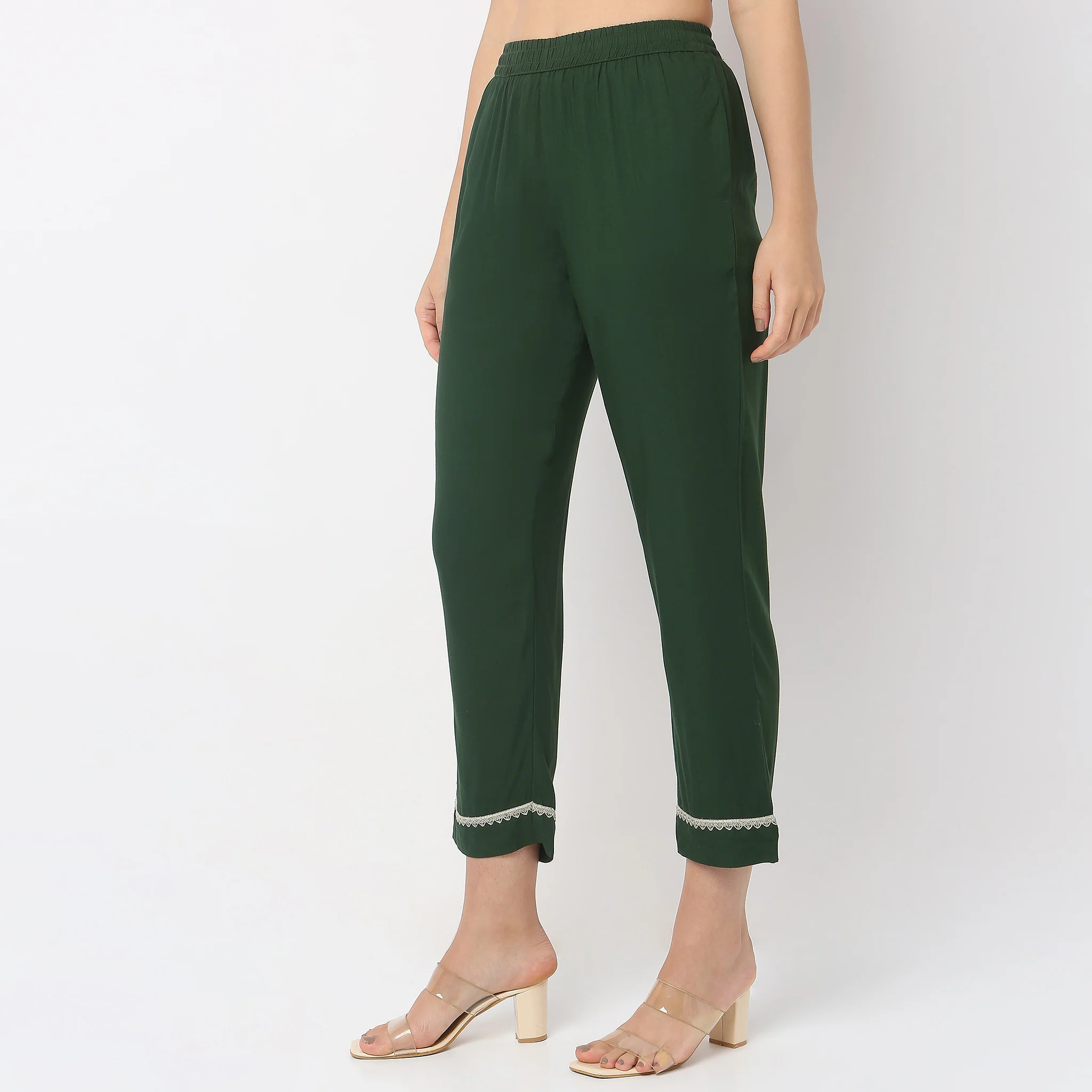 Straight Fit Mid Rise Pants - Image 5