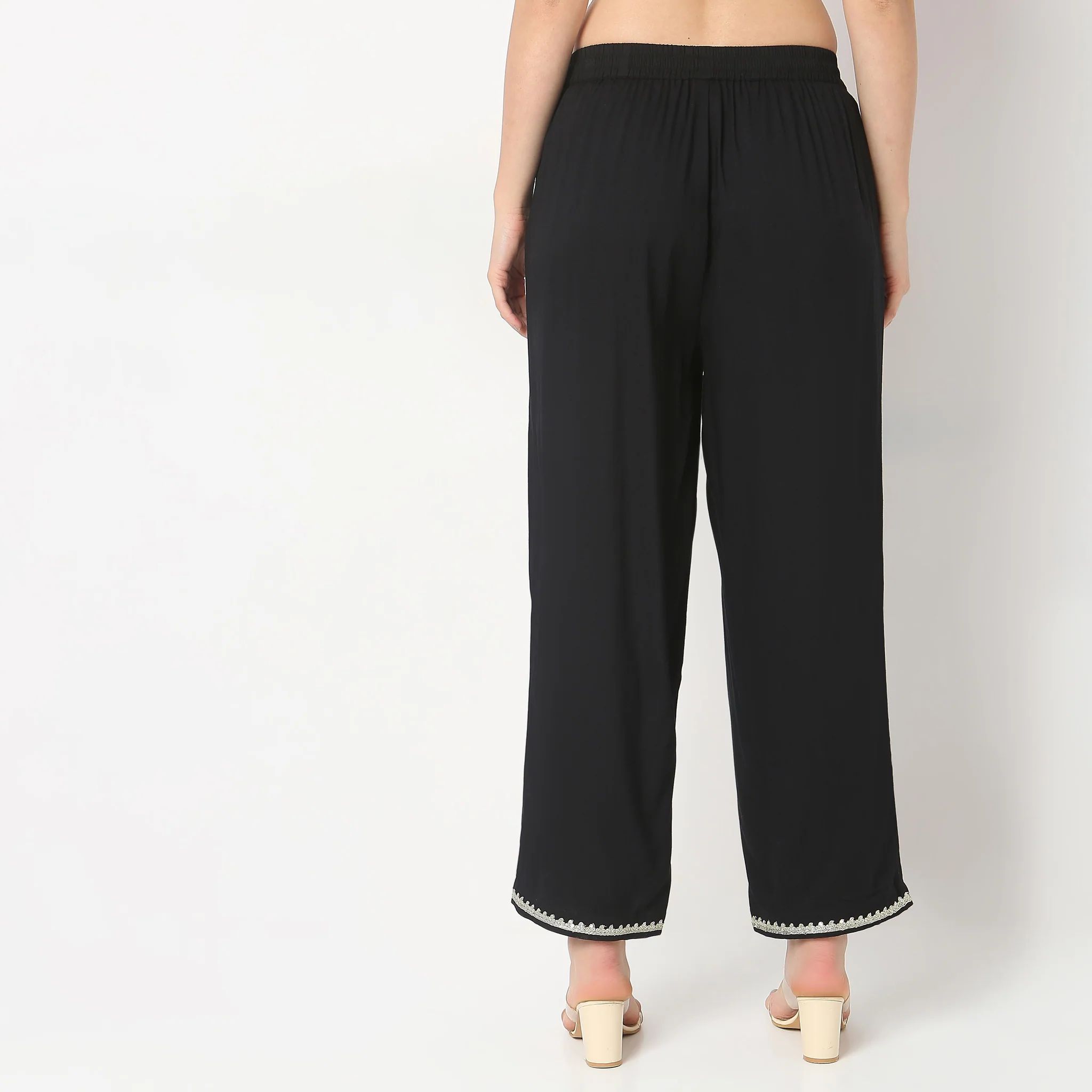 Straight Fit Mid Rise Pants - Image 3