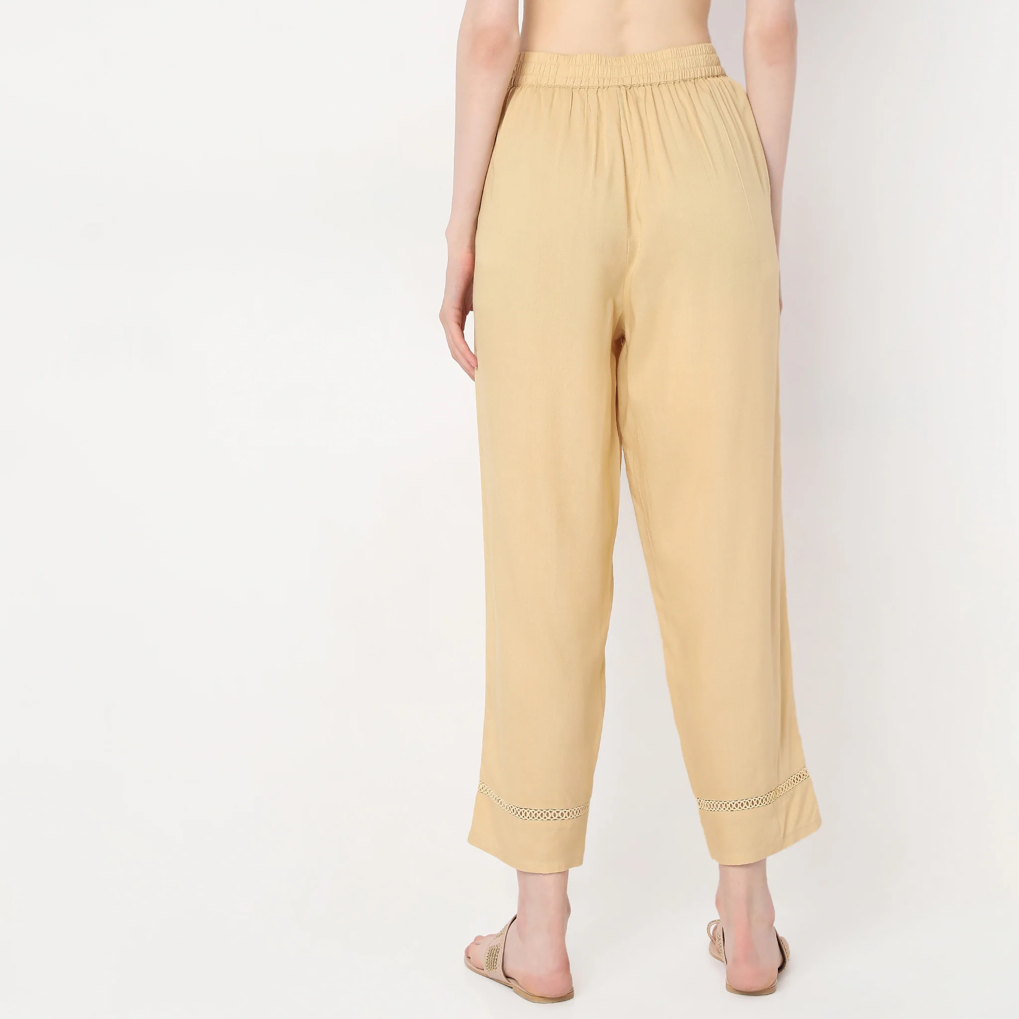 Straight Fit Mid Rise Pants - Image 3