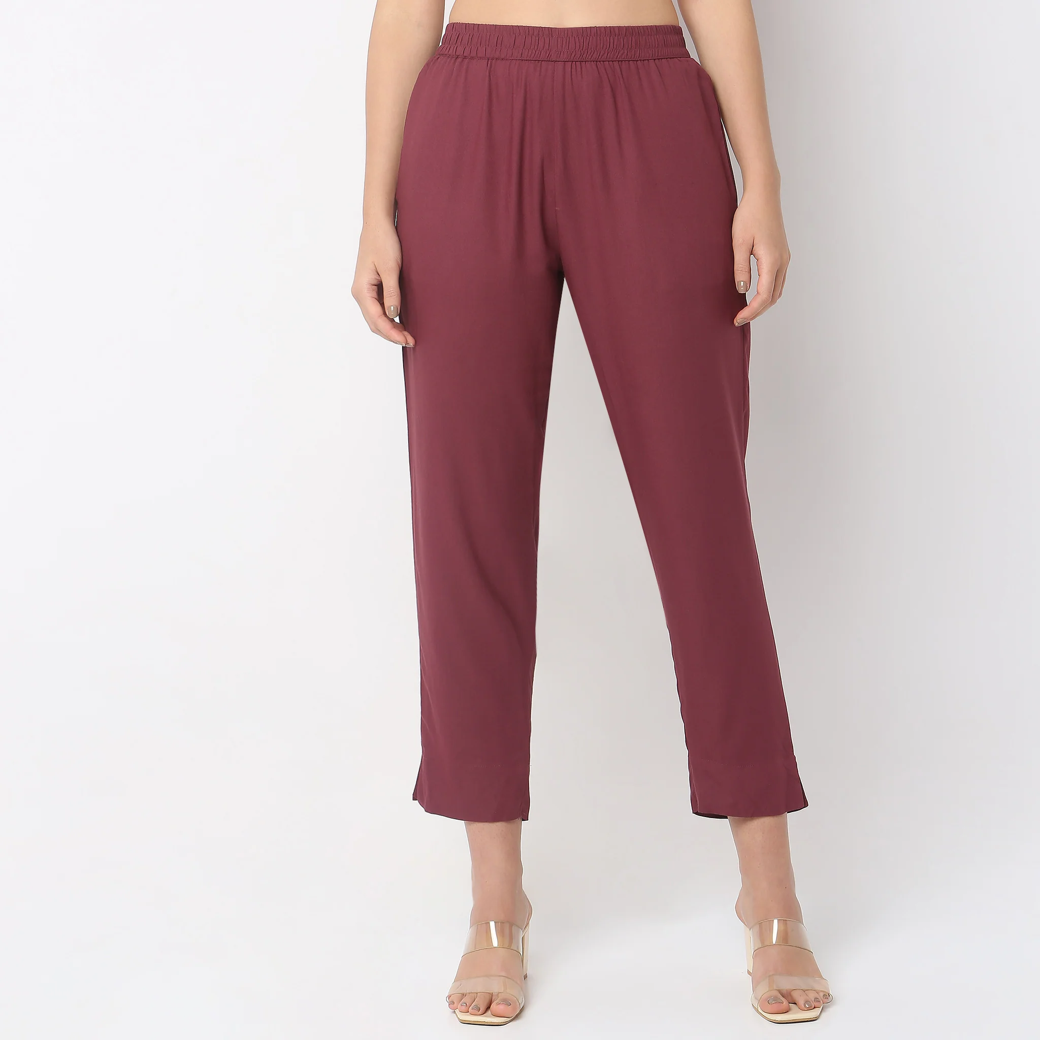 Straight Fit Mid Rise Pants - Image 2