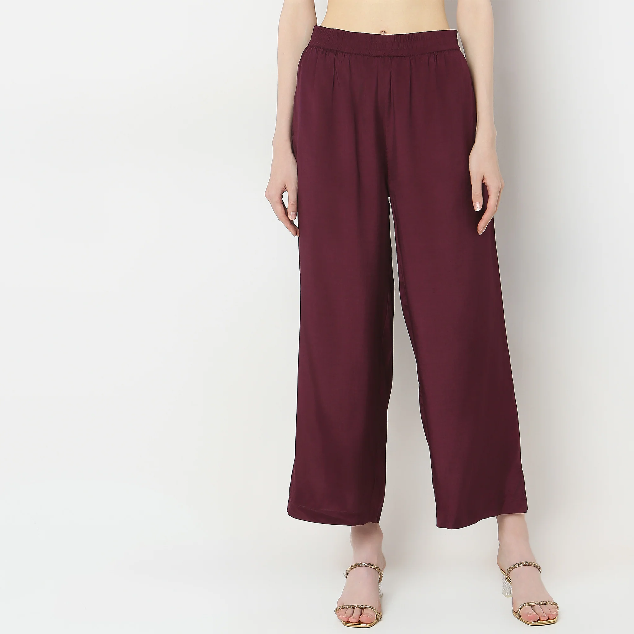 Straight Fit Mid Rise Pants - Image 2