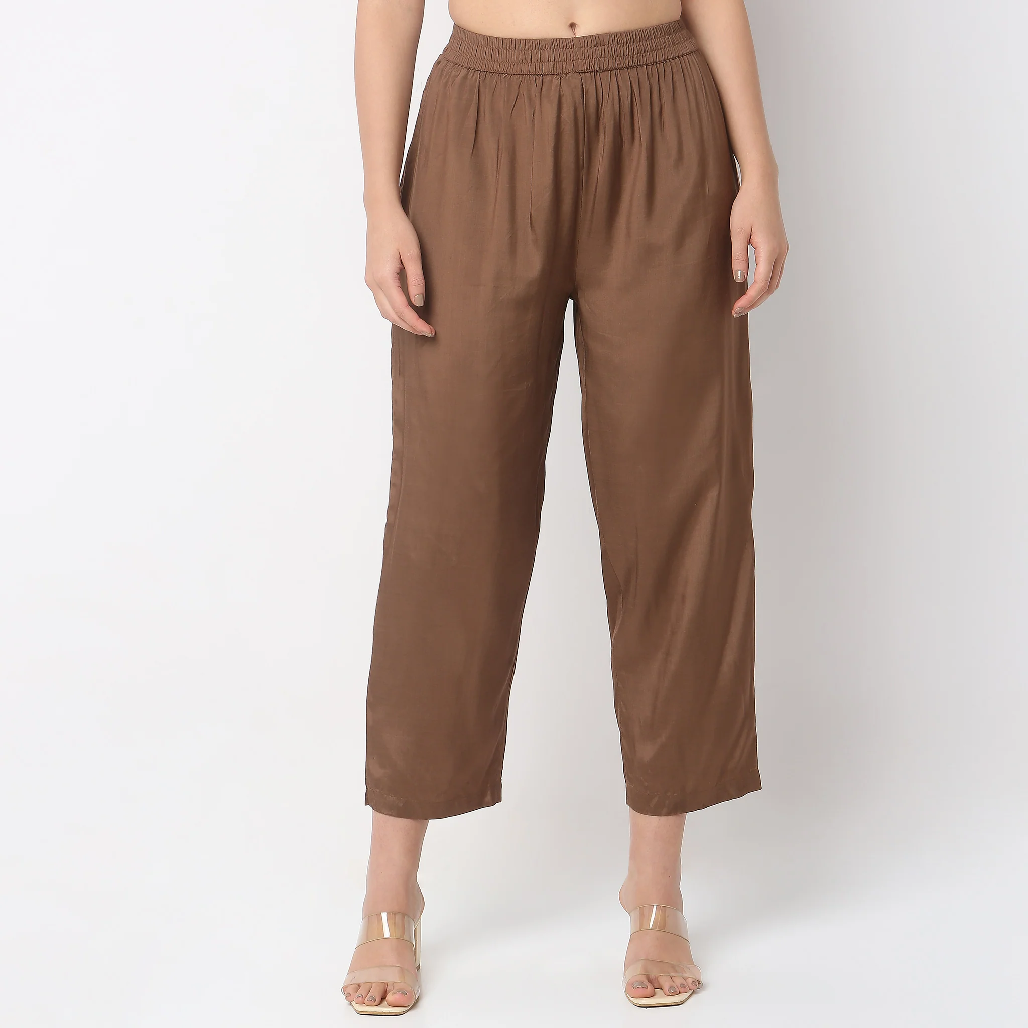 Straight Fit Mid Rise Pants - Image 2