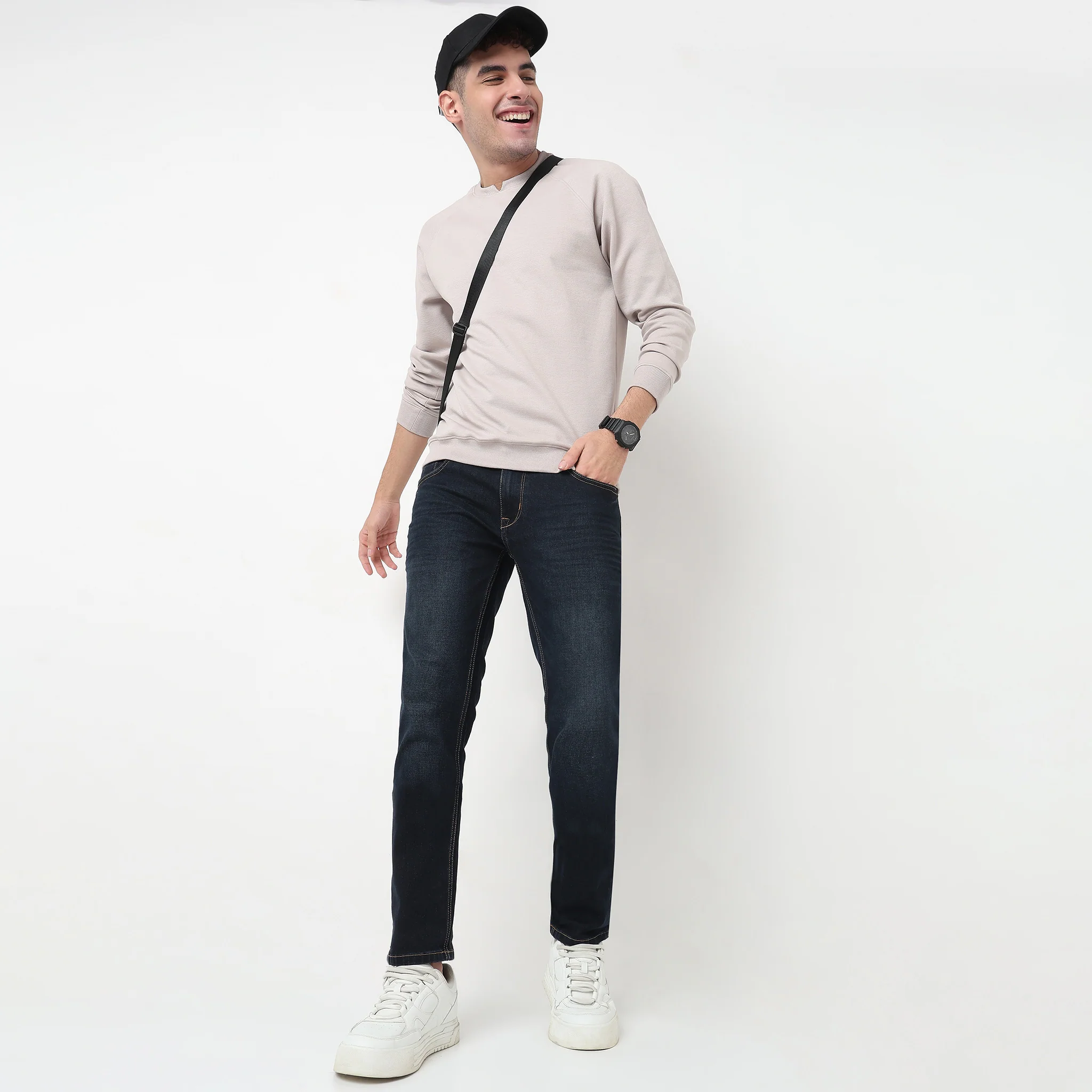 Mild Wash Straight Fit Jeans
