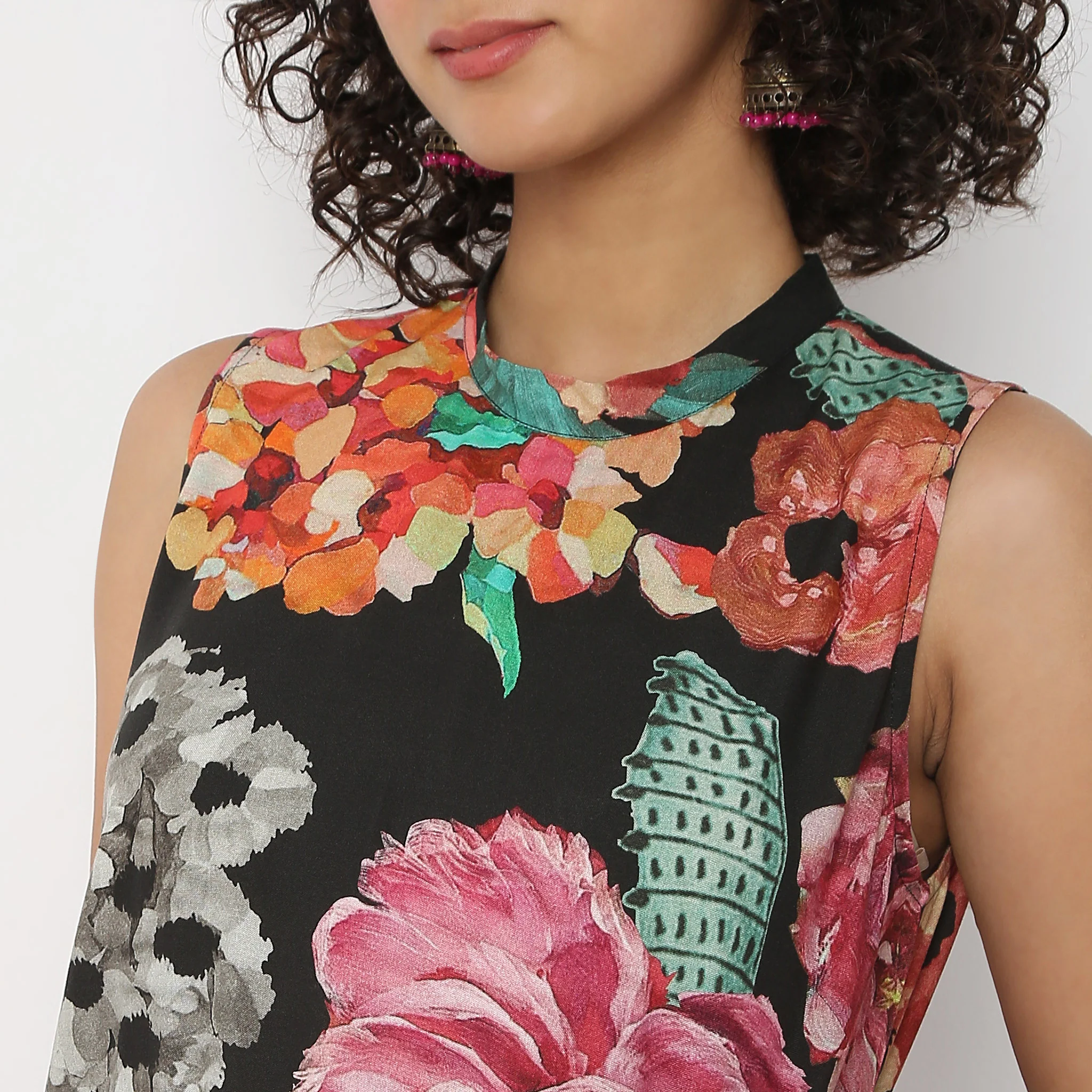 Straight Fit Printed A-Line Kurta - Image 4