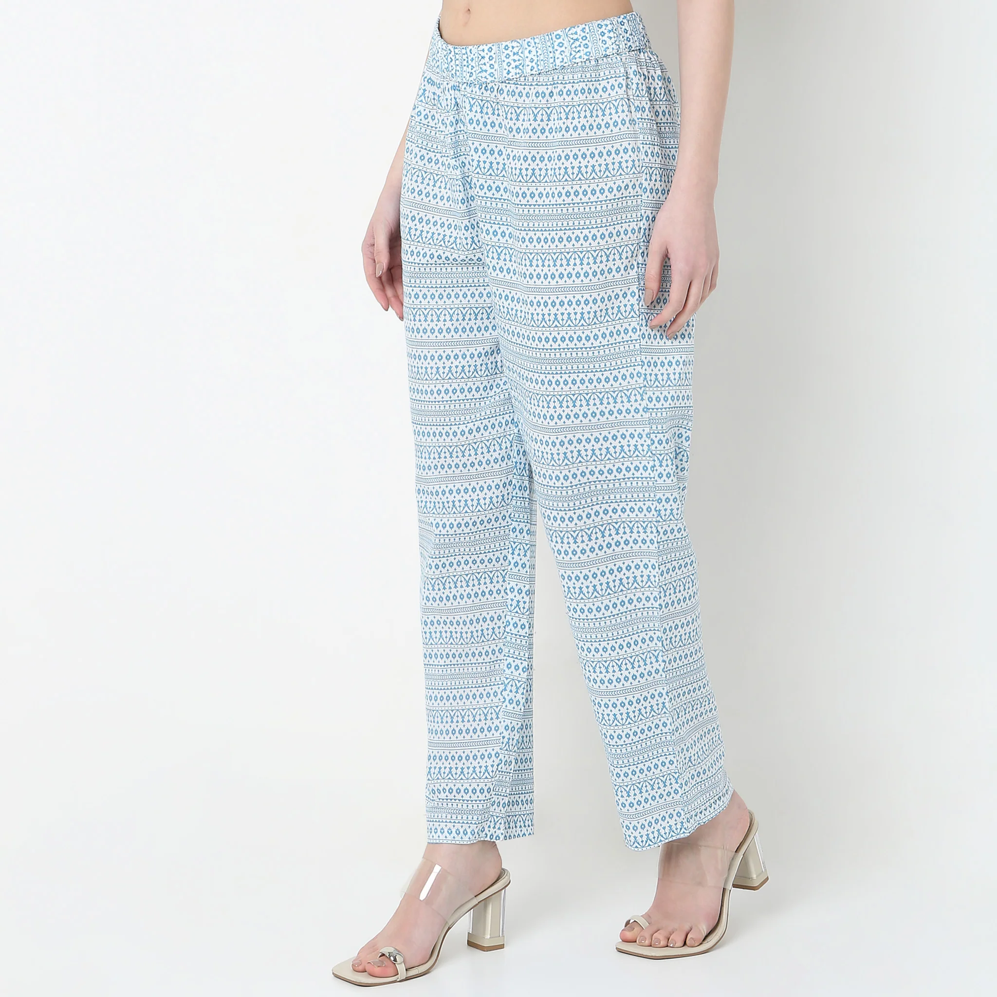 Ankle Length Straight Fit Printed Pants - Image 10