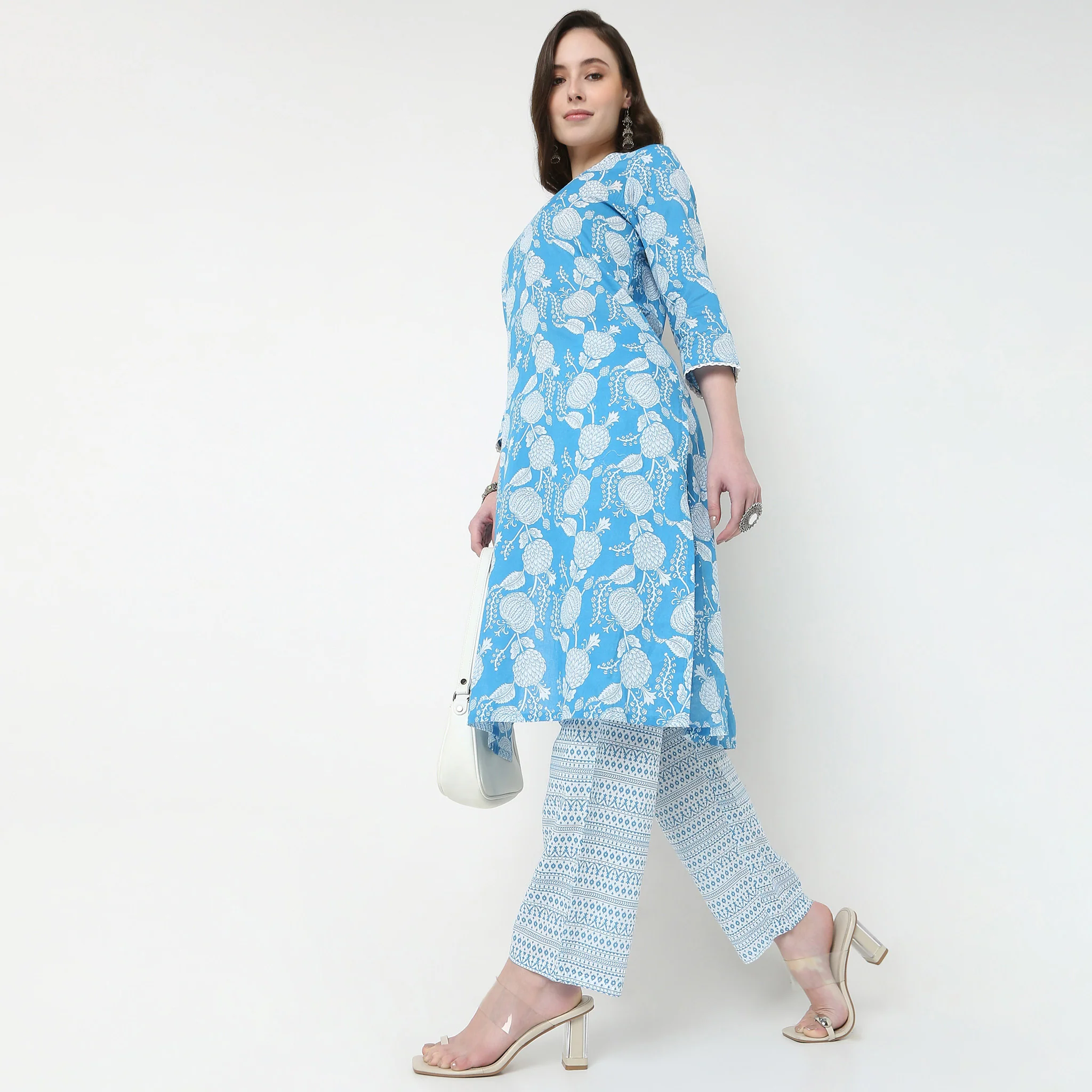 Ankle Length Straight Fit Printed Pants - Image 6