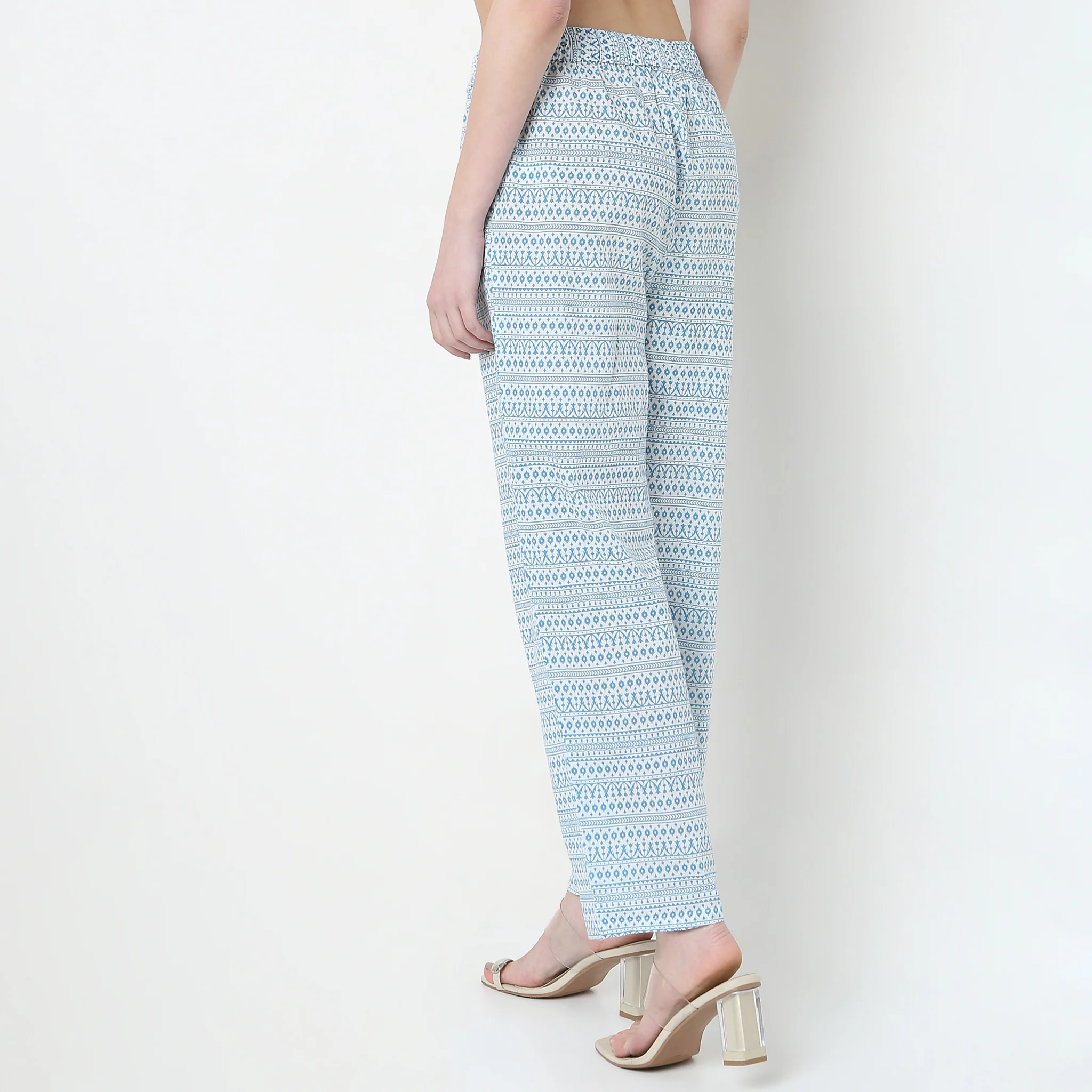 Ankle Length Straight Fit Printed Pants - Image 8