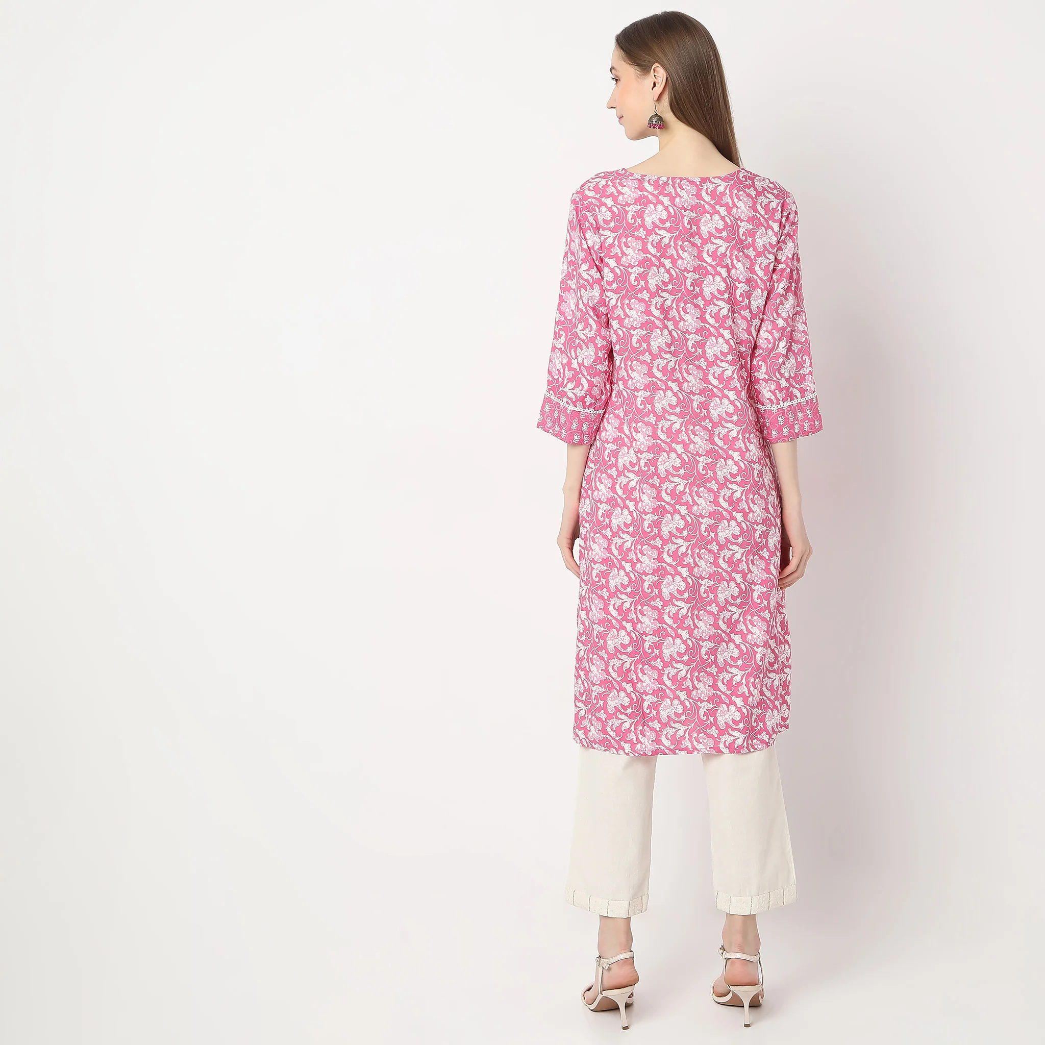 Printed Straight Kurta - Image 3
