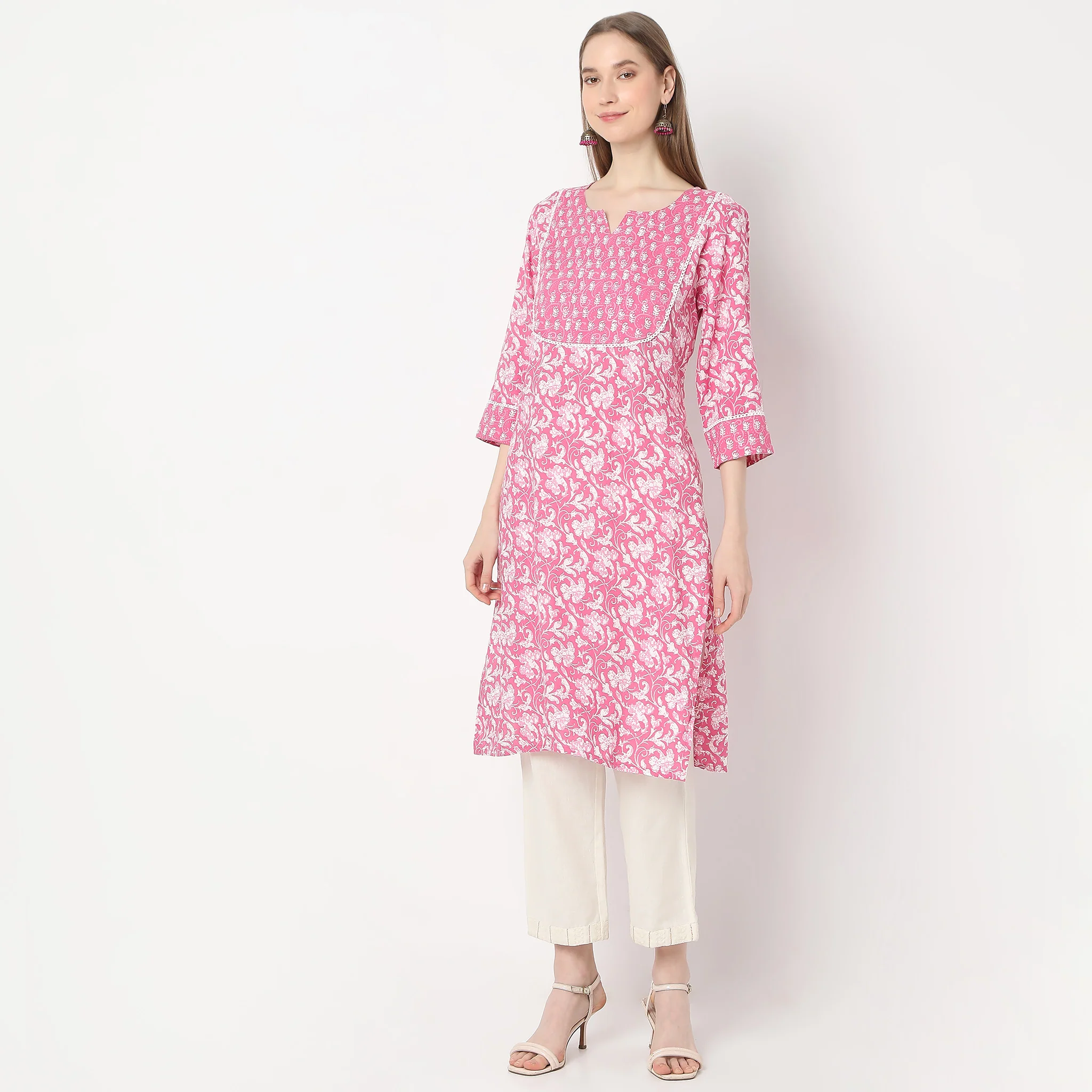 Printed Straight Kurta - Image 5