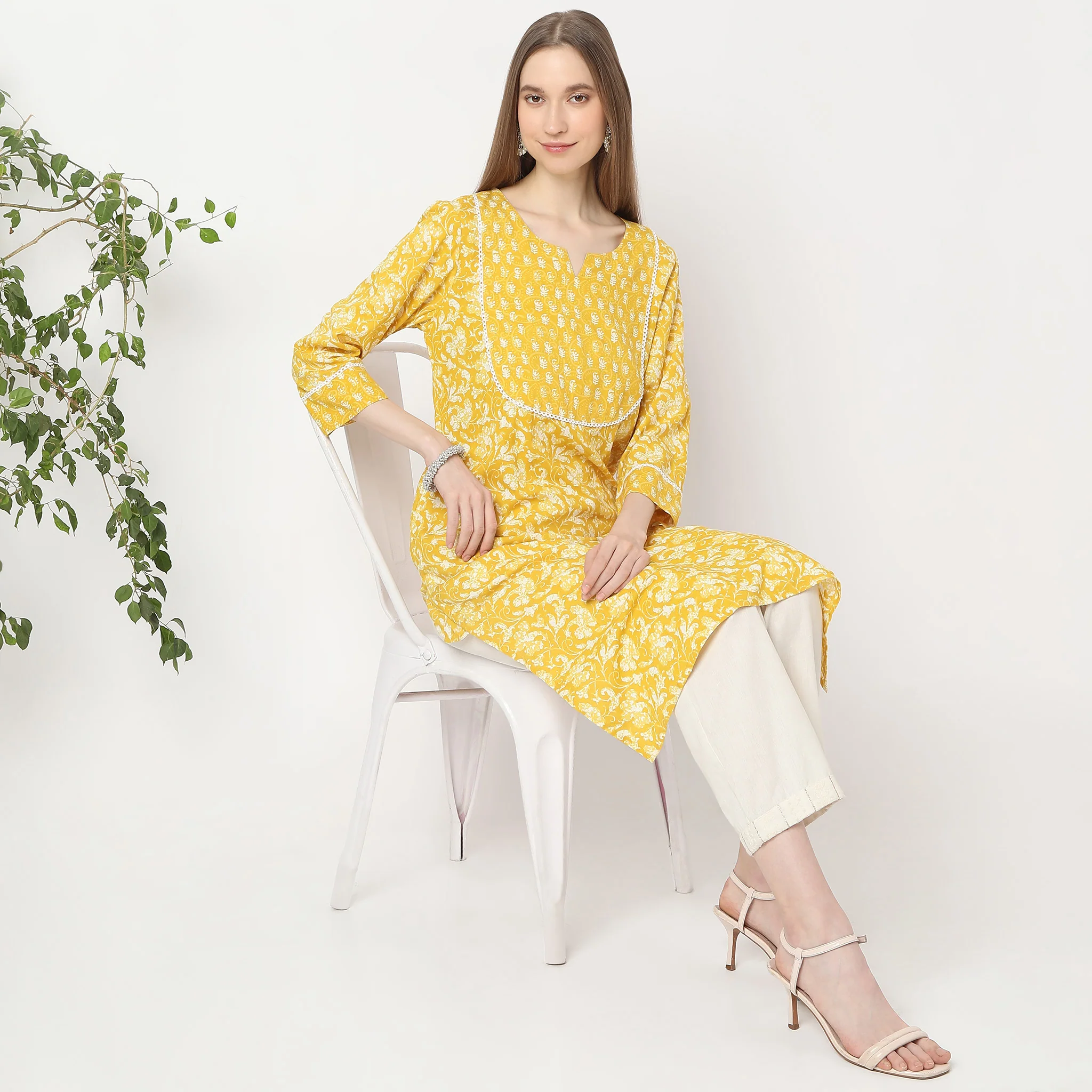 Printed Straight Kurta - Image 6
