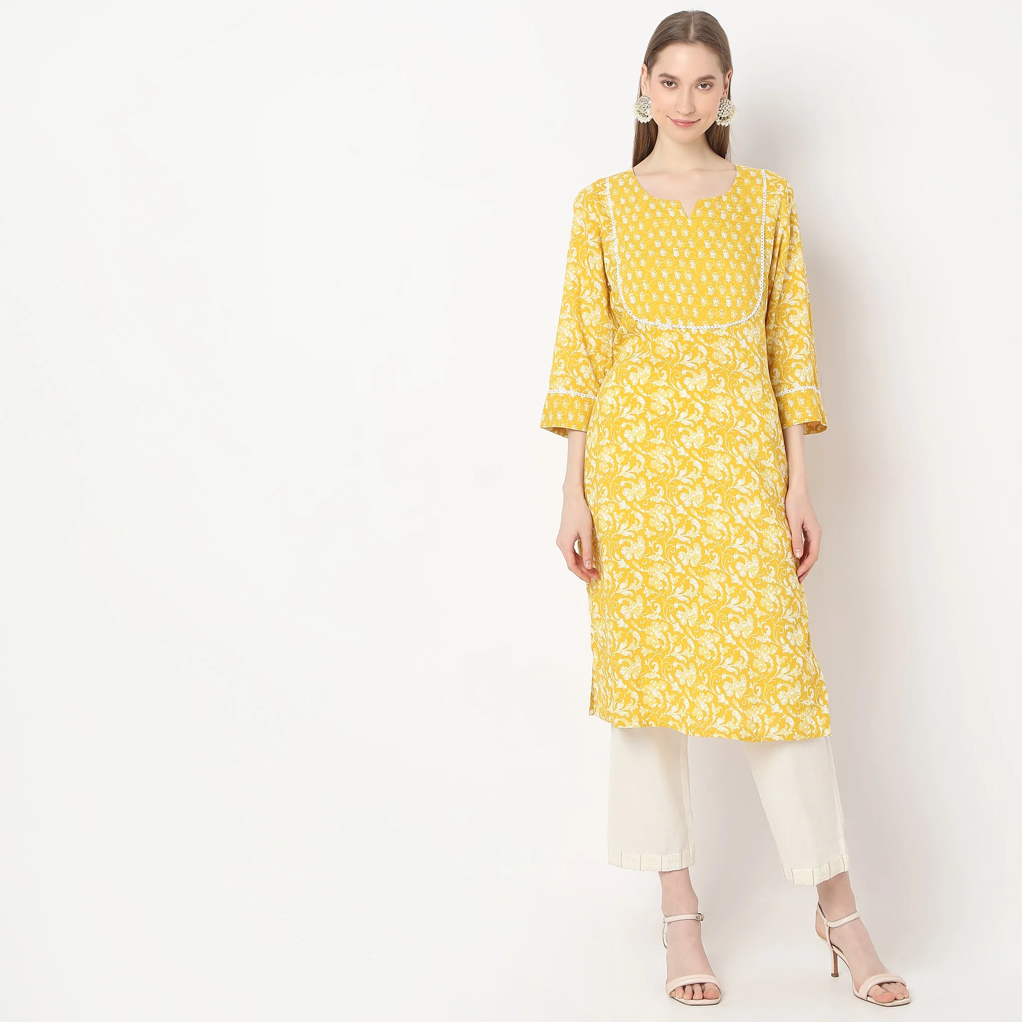 Printed Straight Kurta - Image 7