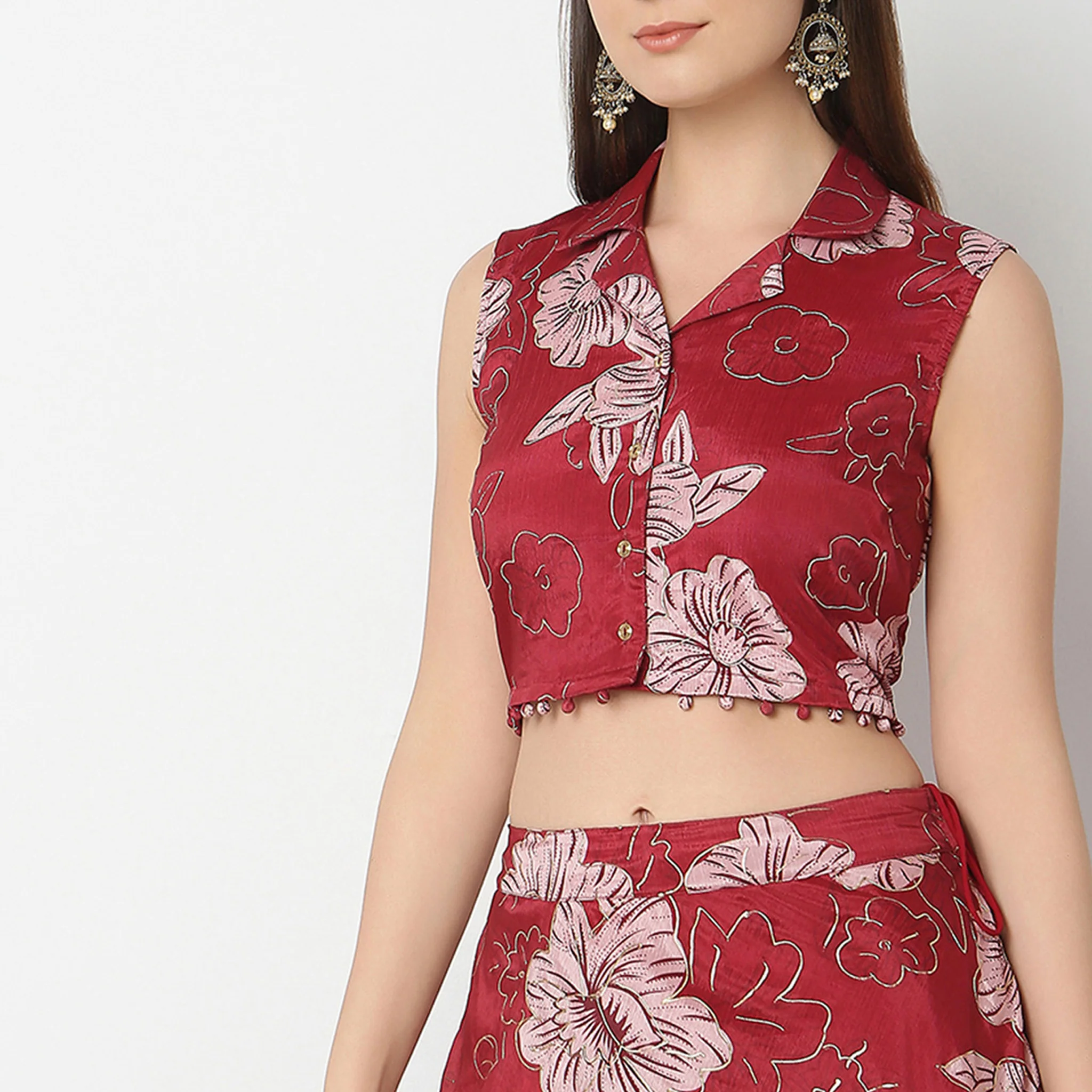 Straight Fit Printed Crop Top - Image 5