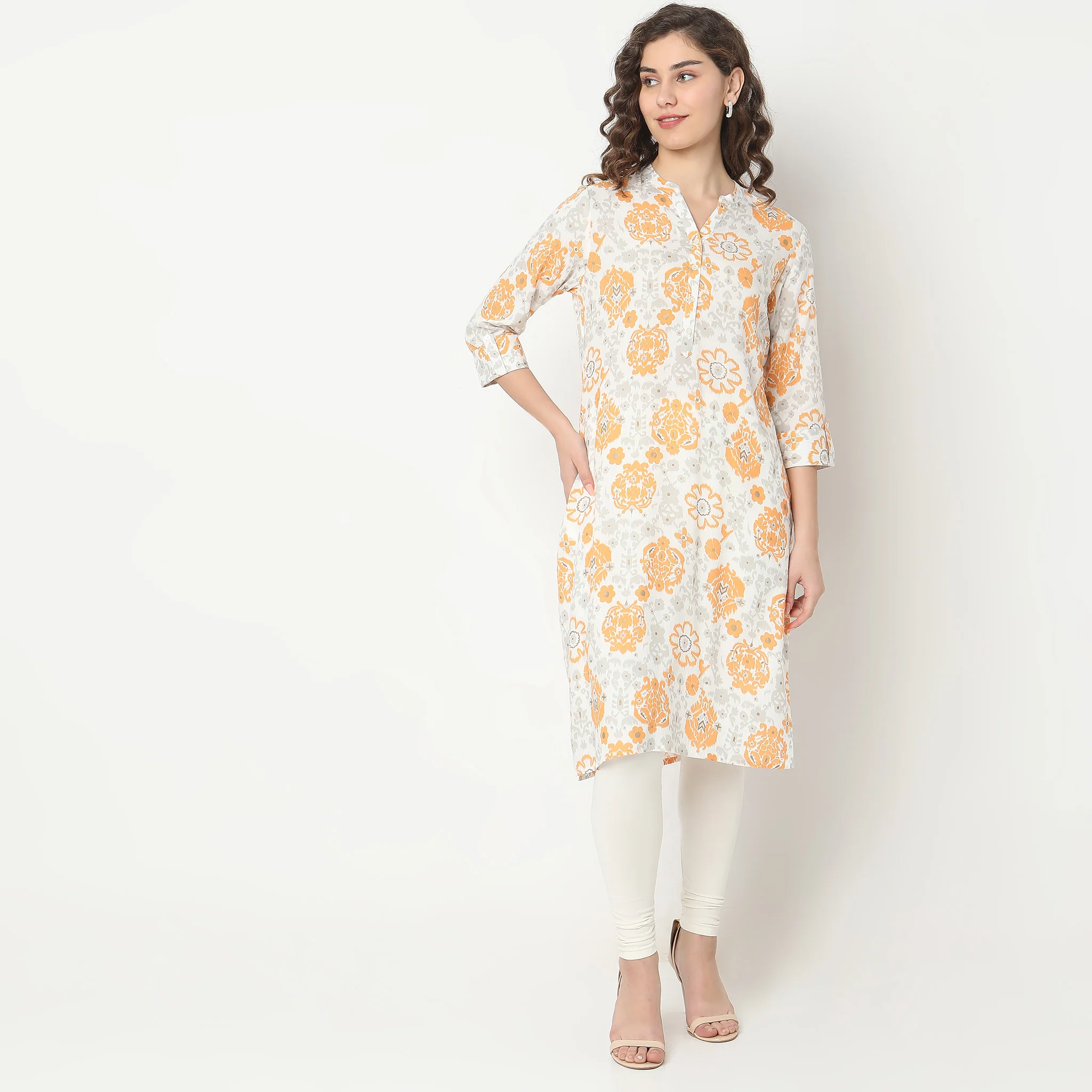 Straight Fit Printed Kurta - Image 2