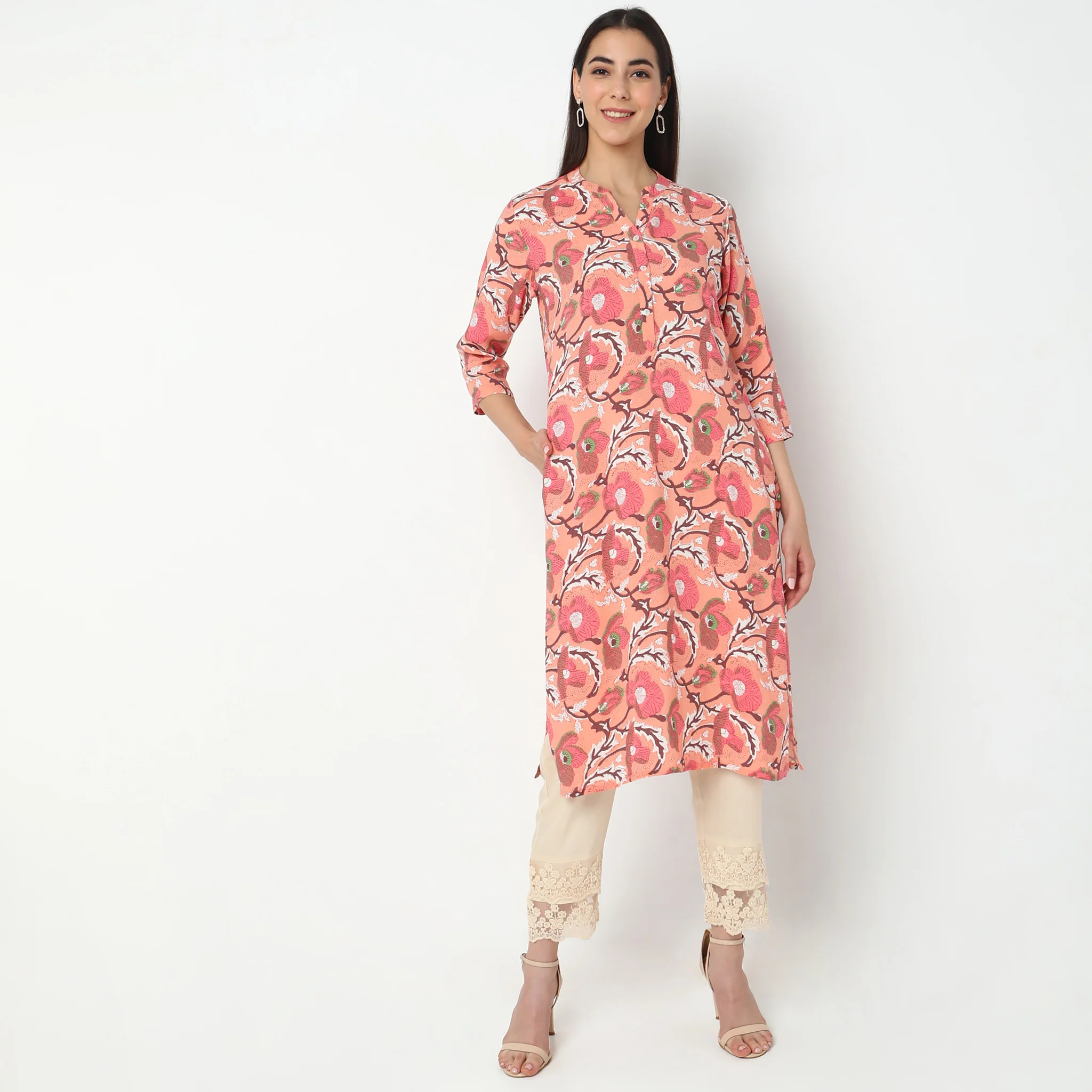 Straight Fit Printed Kurta - Image 2