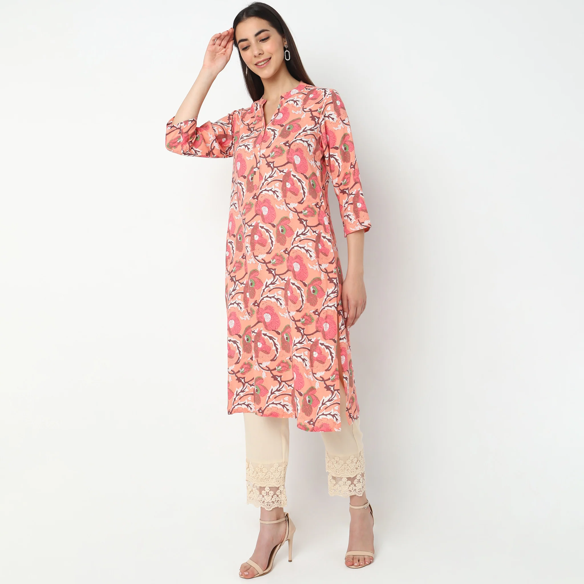 Straight Fit Printed Kurta - Image 5