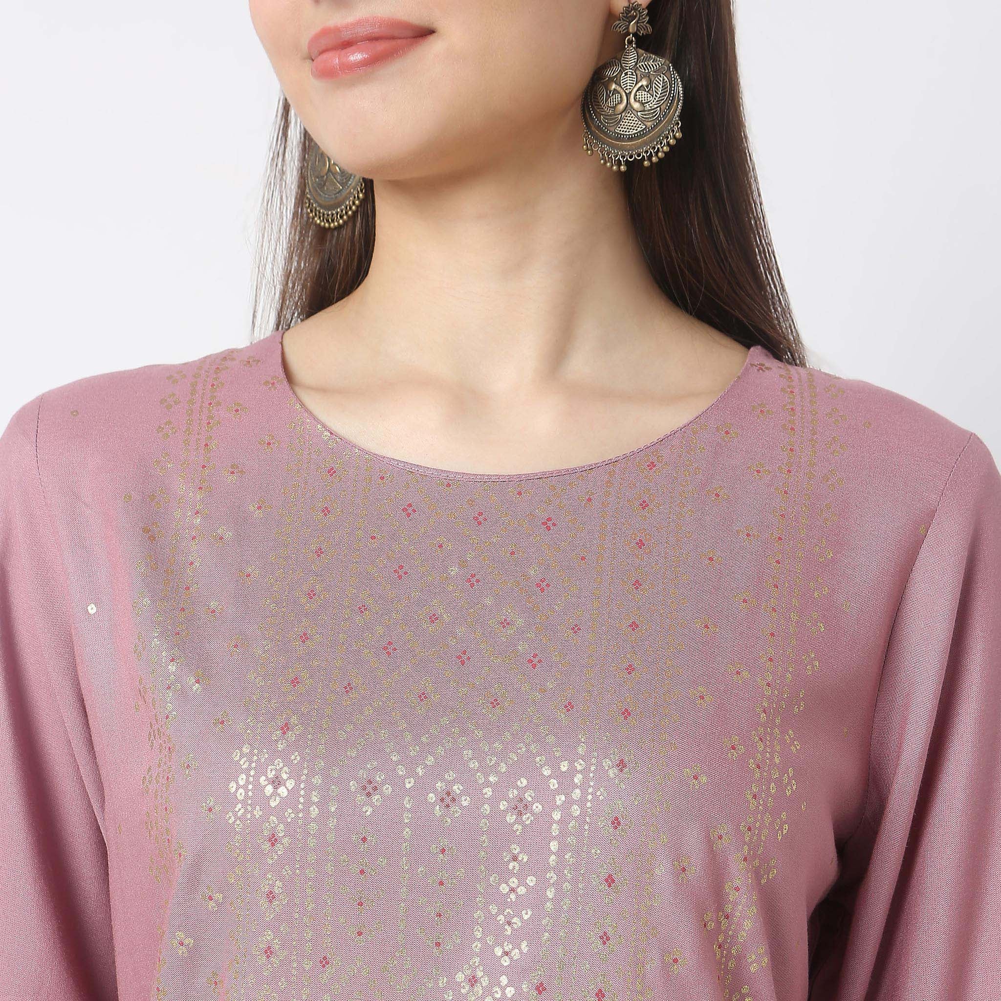 Straight Fit Printed Kurta - Image 4