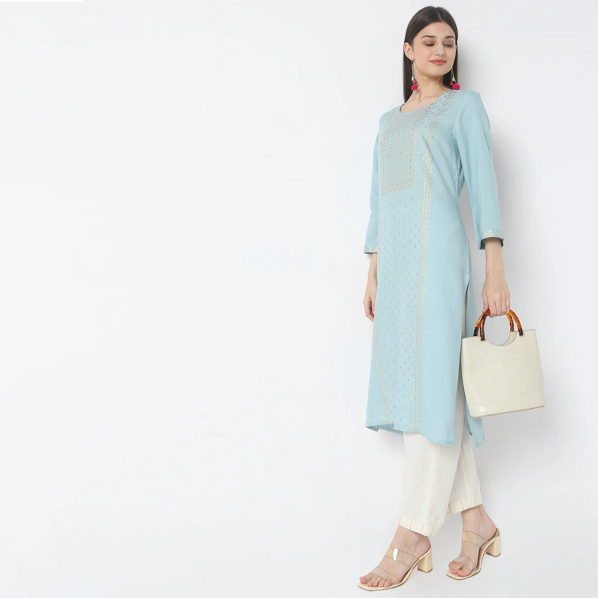 Straight Fit Printed Kurta - Image 6