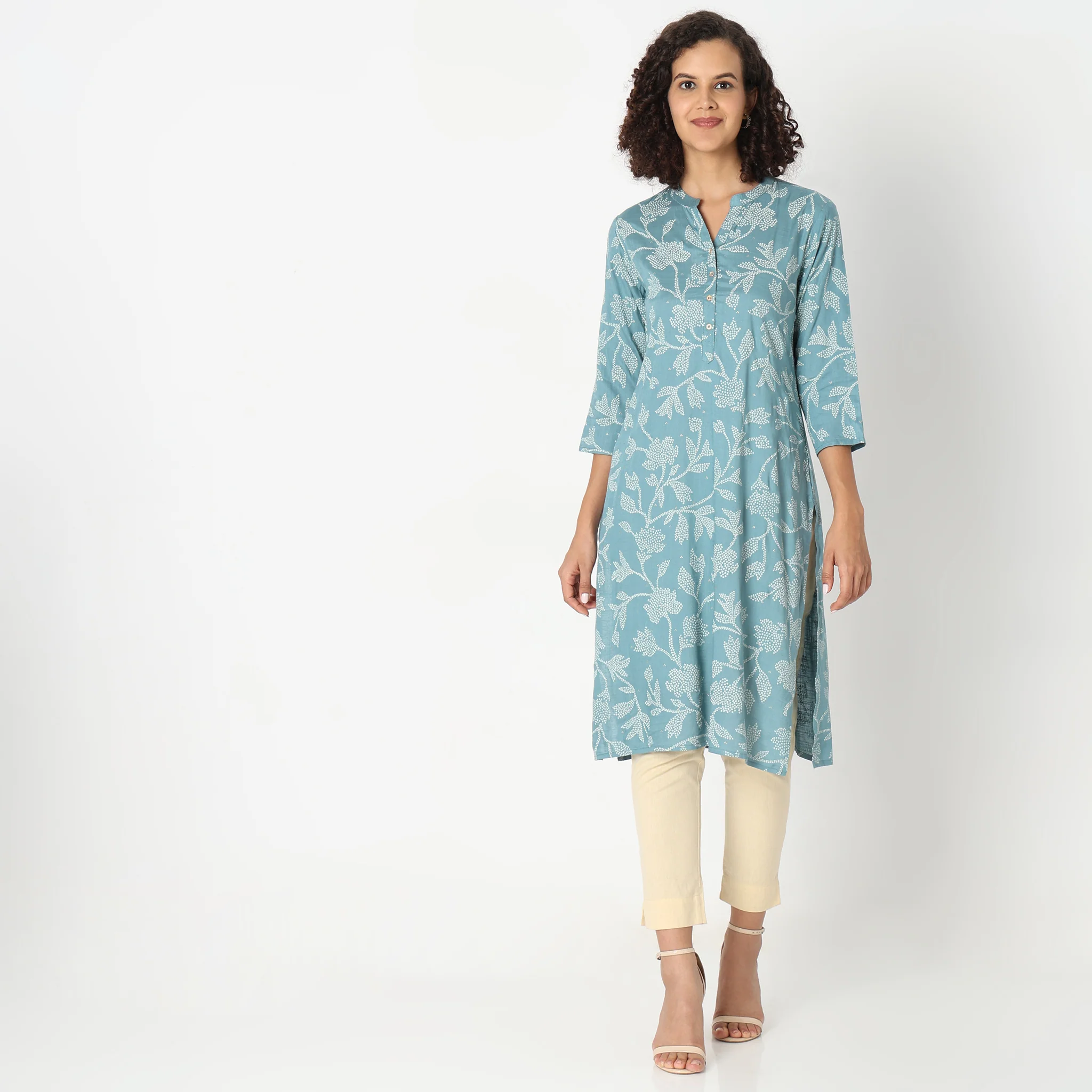 Straight Fit Printed Kurta - Image 2