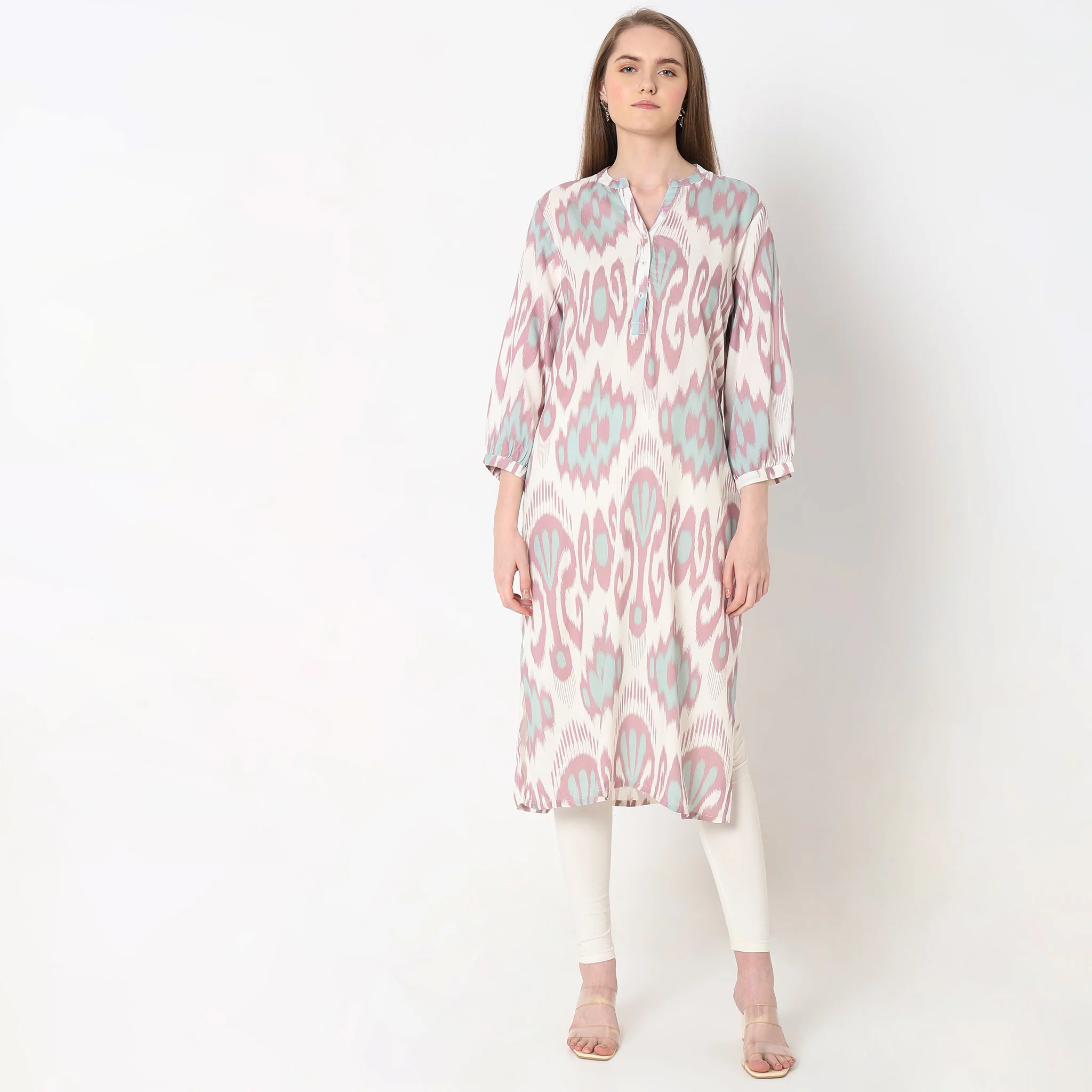 Straight Fit Printed Kurta - Image 2