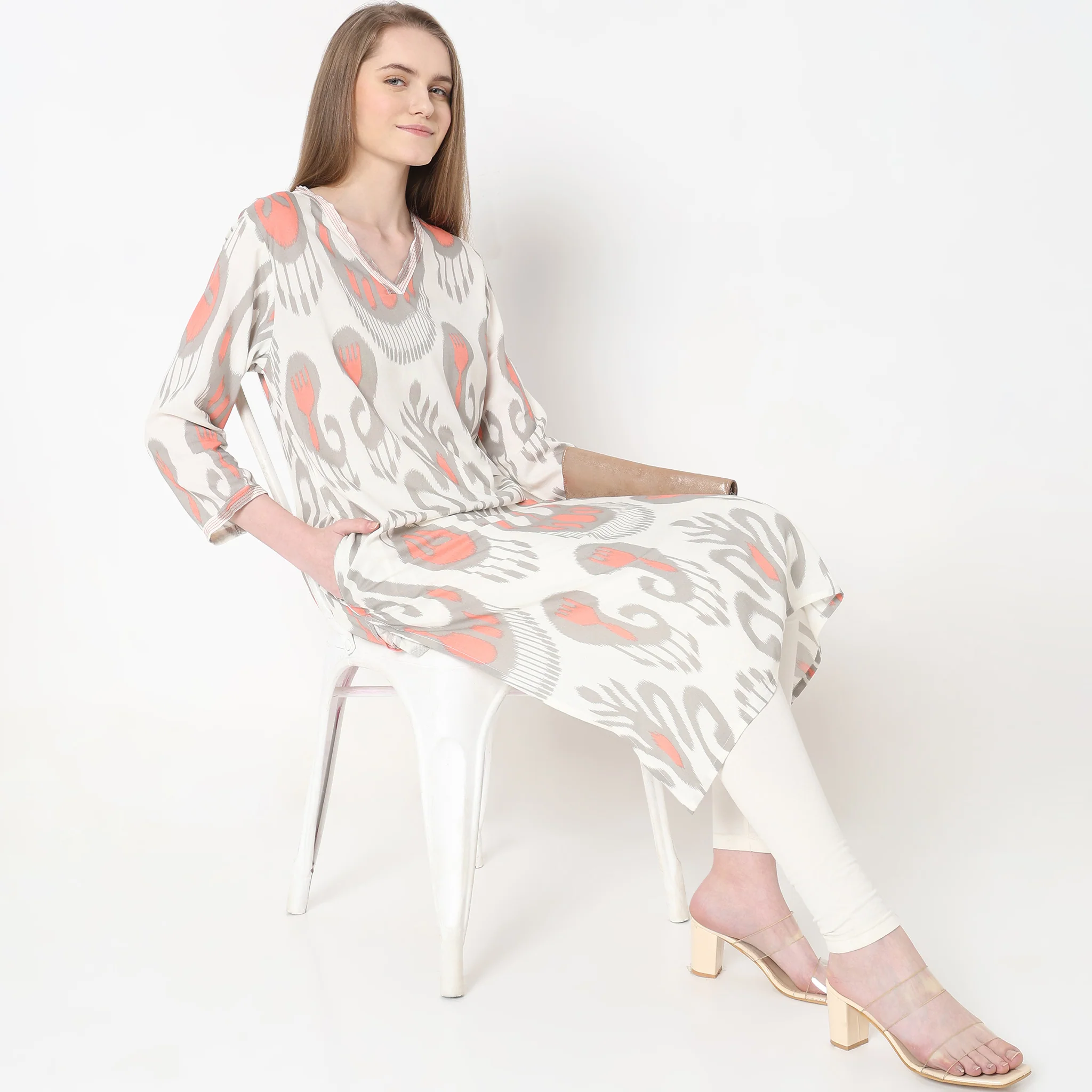 Straight Fit Printed Kurta