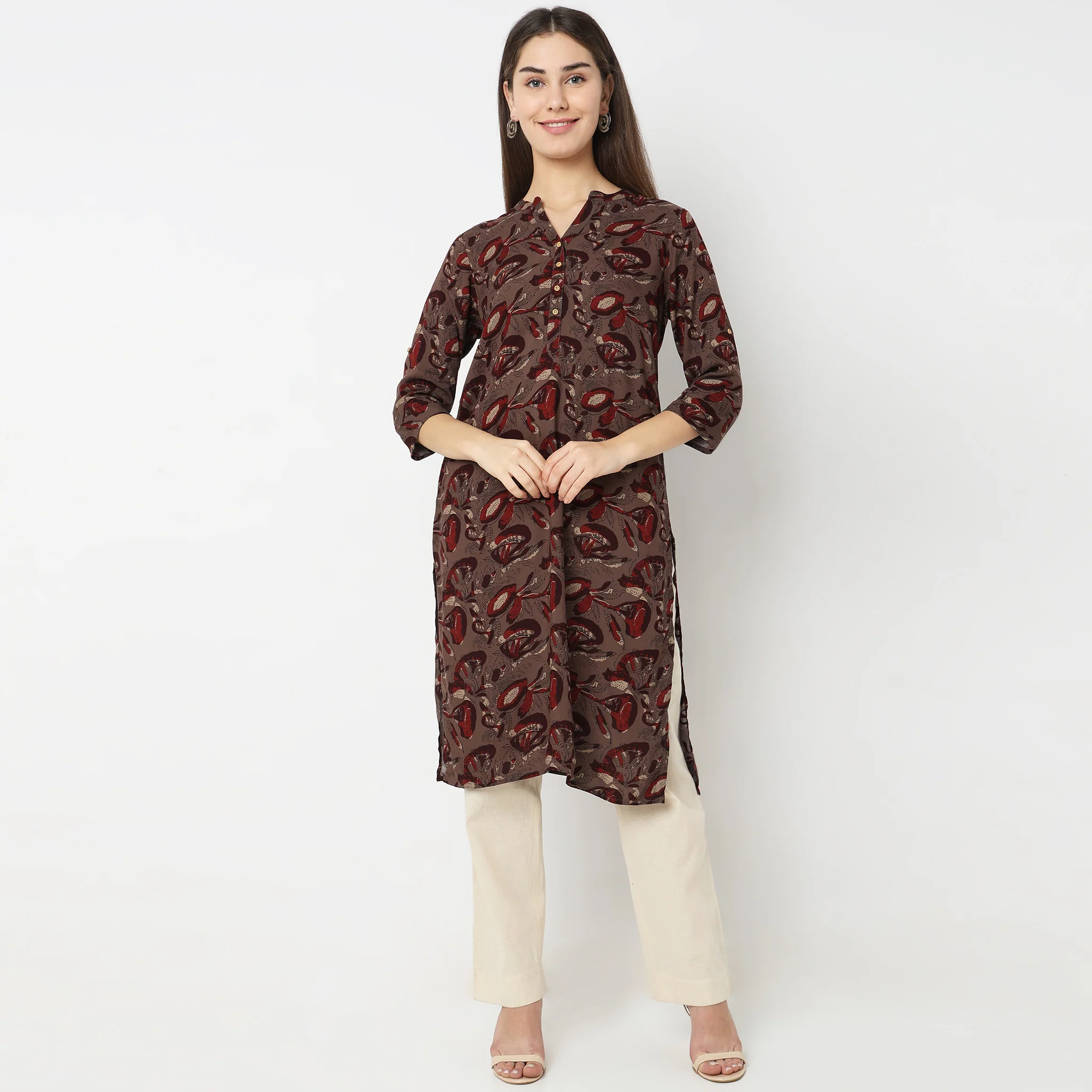 Straight Fit Printed Kurta - Image 2