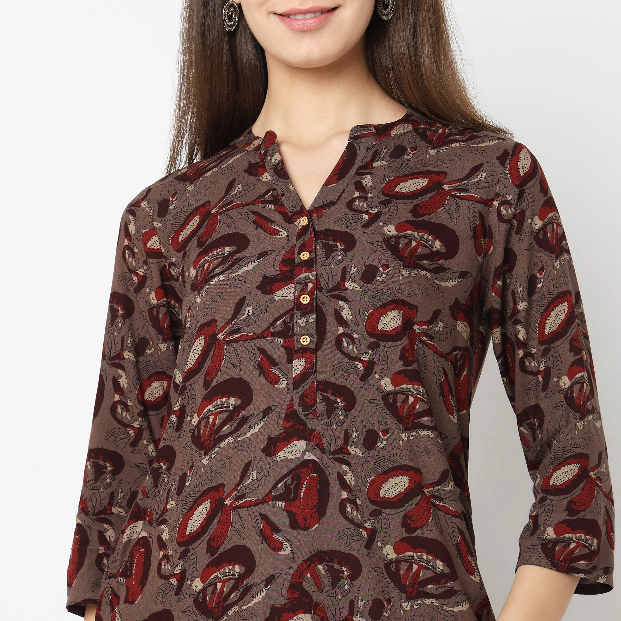 Straight Fit Printed Kurta - Image 4