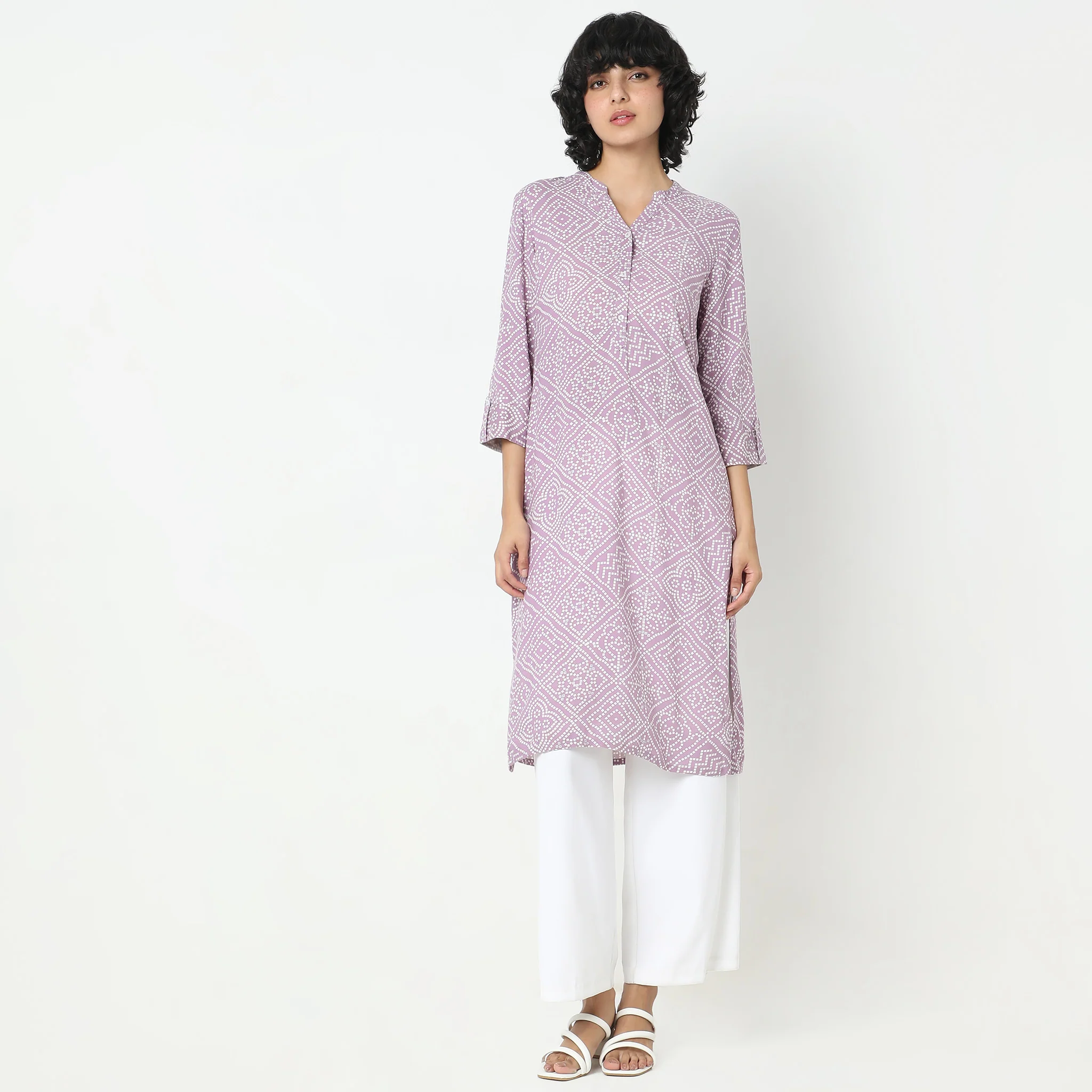 Straight Fit Printed Kurta - Image 2