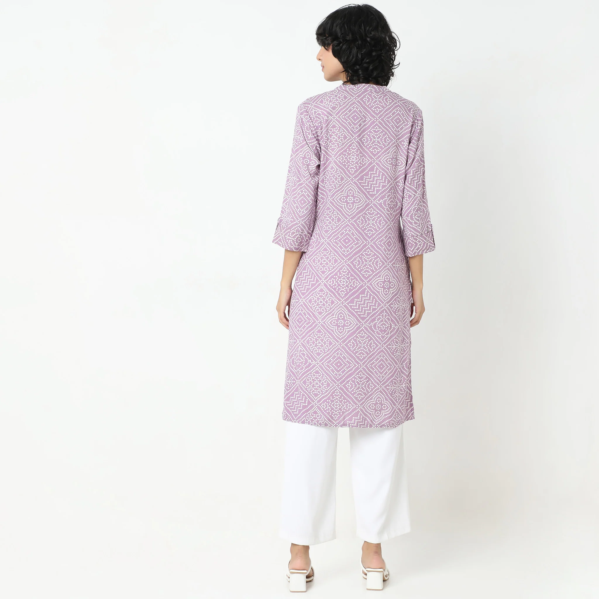 Straight Fit Printed Kurta - Image 3
