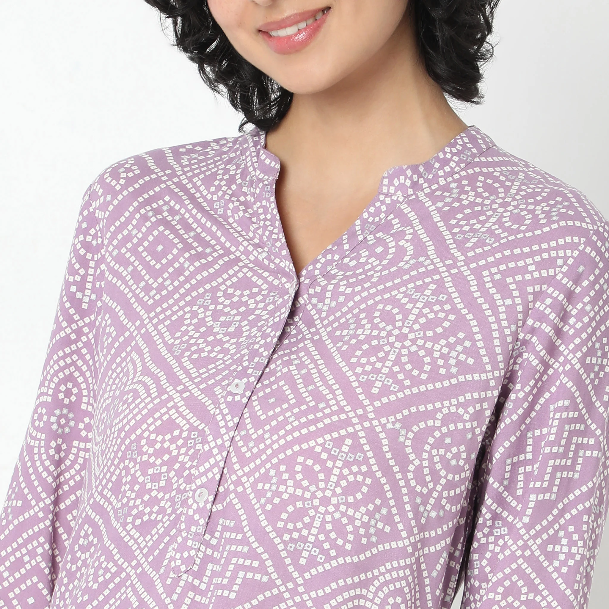 Straight Fit Printed Kurta - Image 4