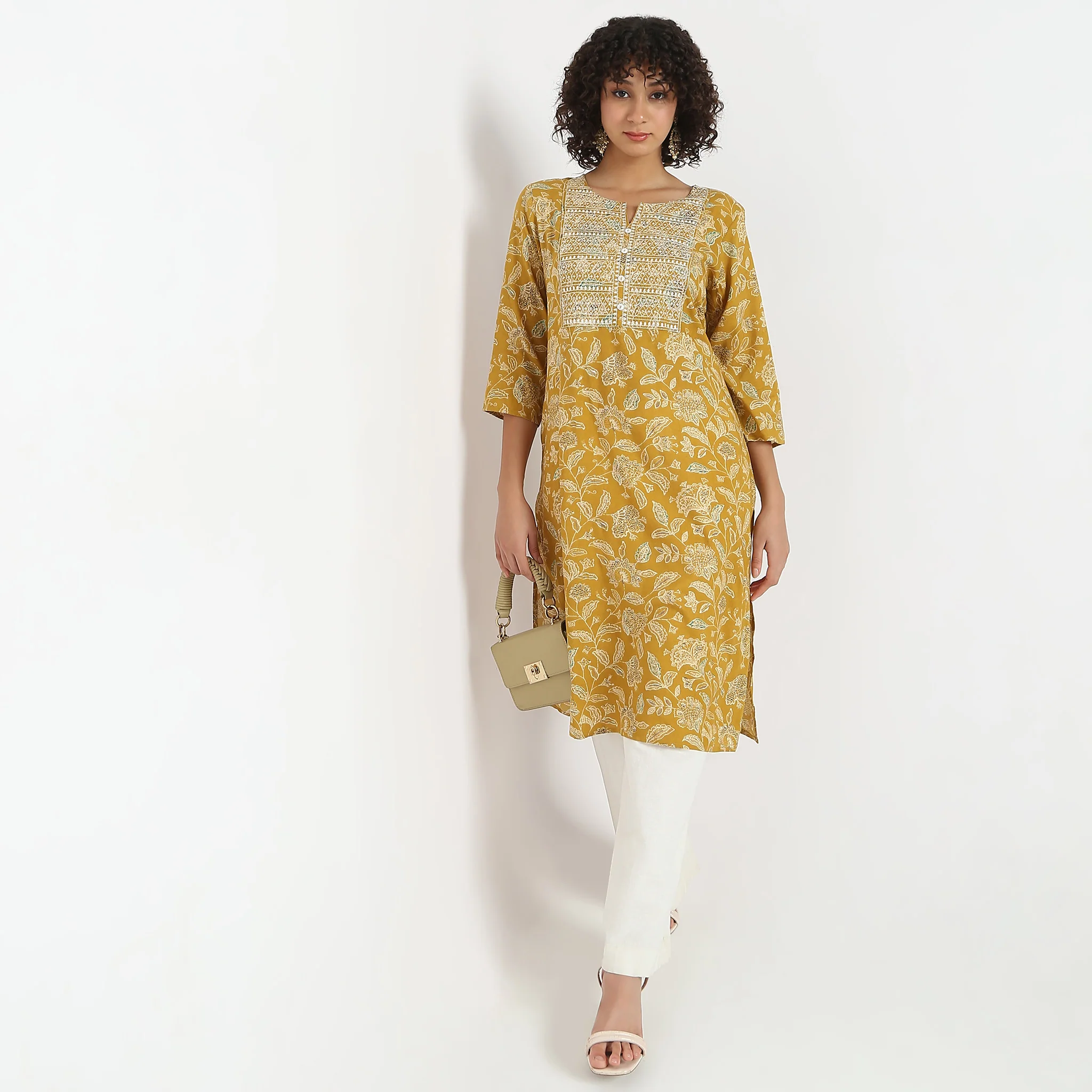 Straight Fit Printed Kurta