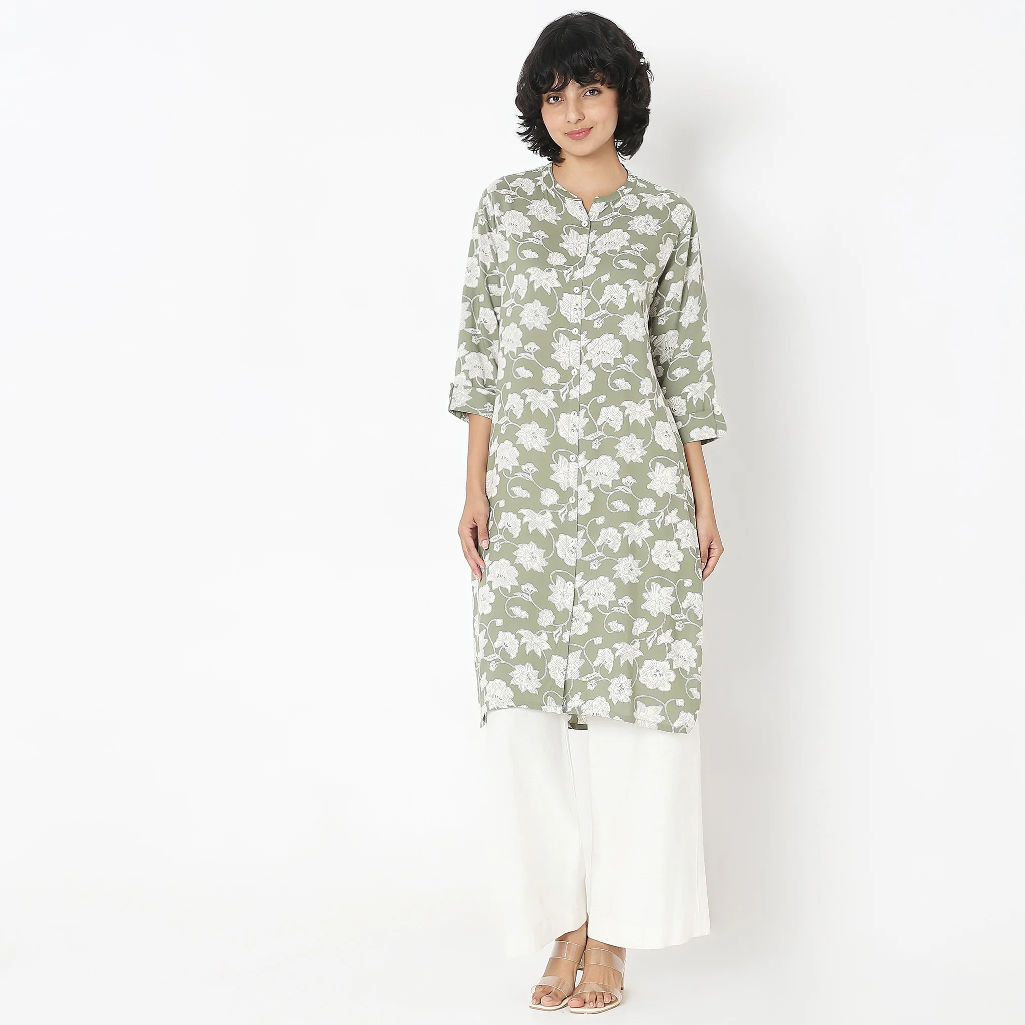 Straight Fit Printed Kurta - Image 2