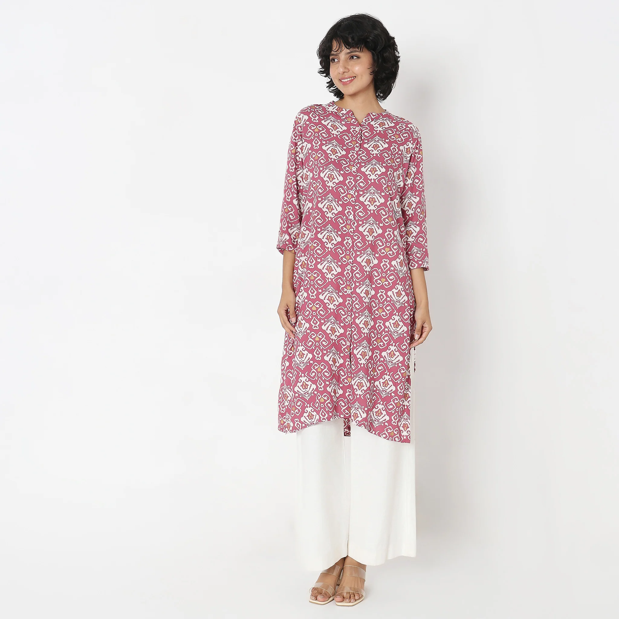 Straight Fit Printed Kurta - Image 2