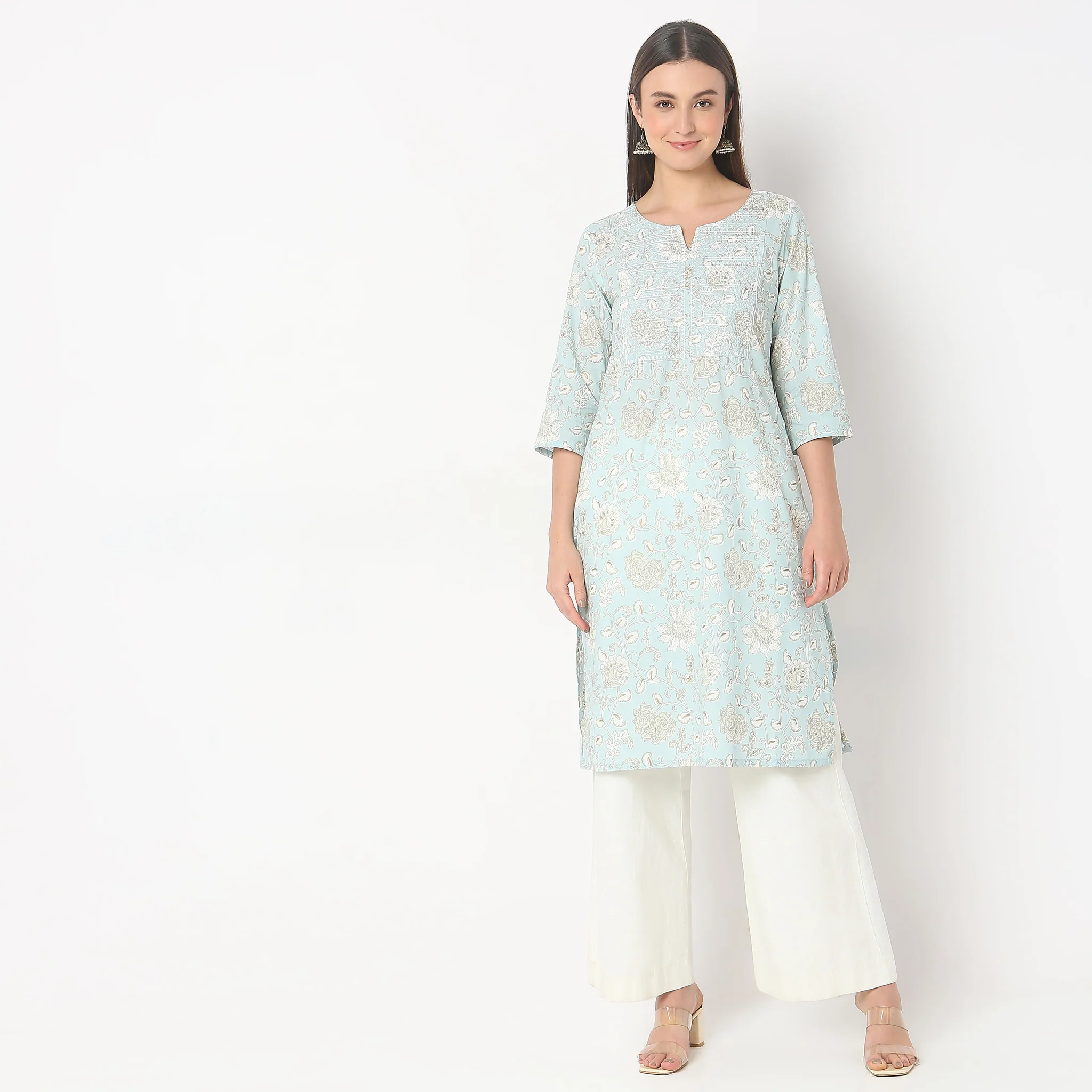 Straight Fit Printed Kurta - Image 2