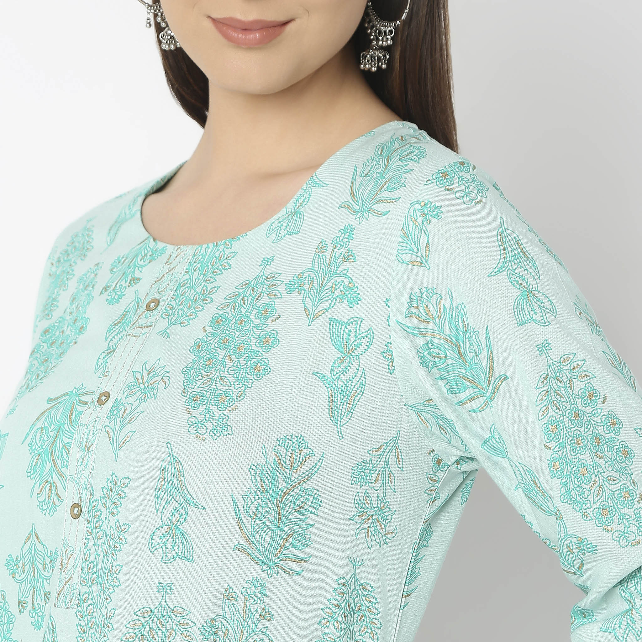 Straight Fit Printed Kurta - Image 9