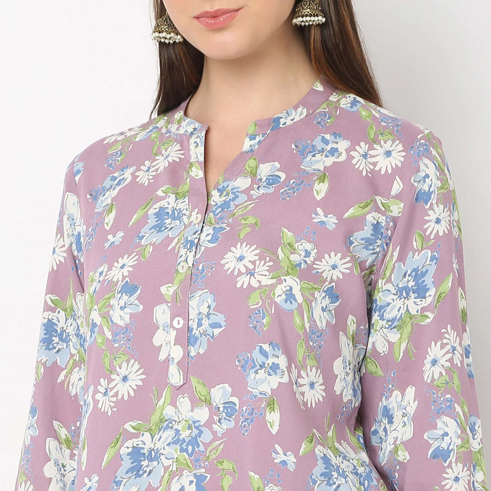 Straight Fit Printed Kurta - Image 4