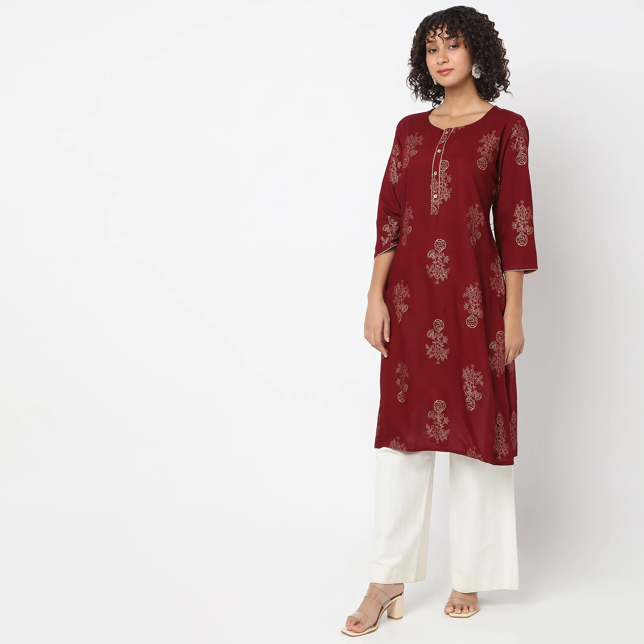 Straight Fit Printed Kurta - Image 10