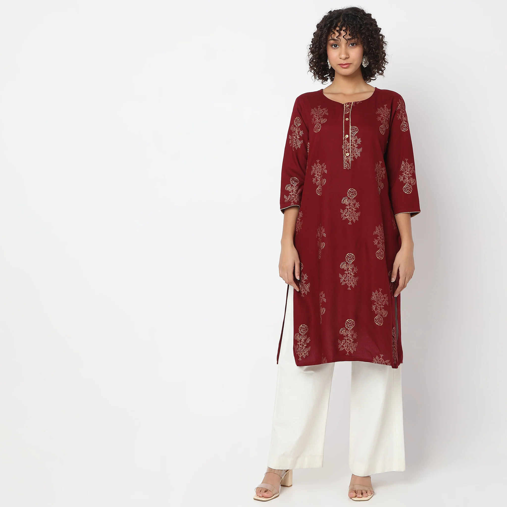 Straight Fit Printed Kurta - Image 8