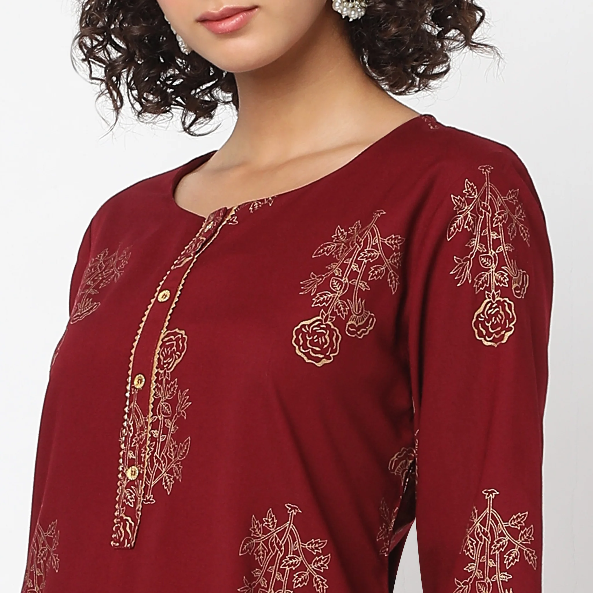 Straight Fit Printed Kurta - Image 9