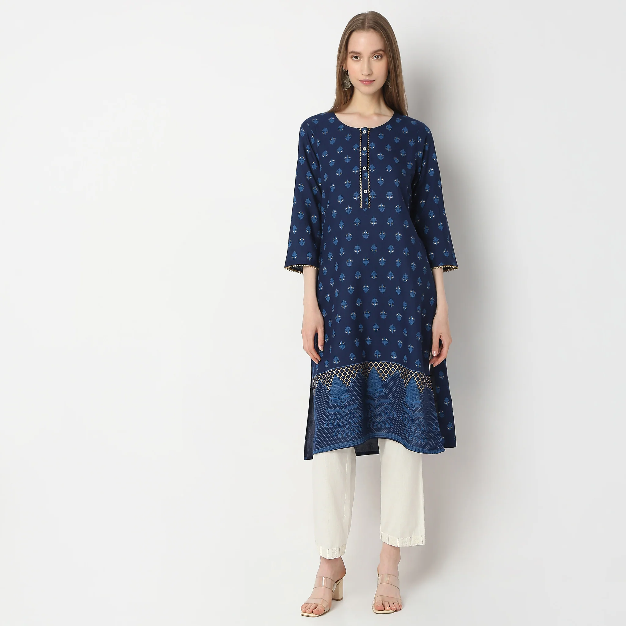 Straight Fit Printed Kurta - Image 2
