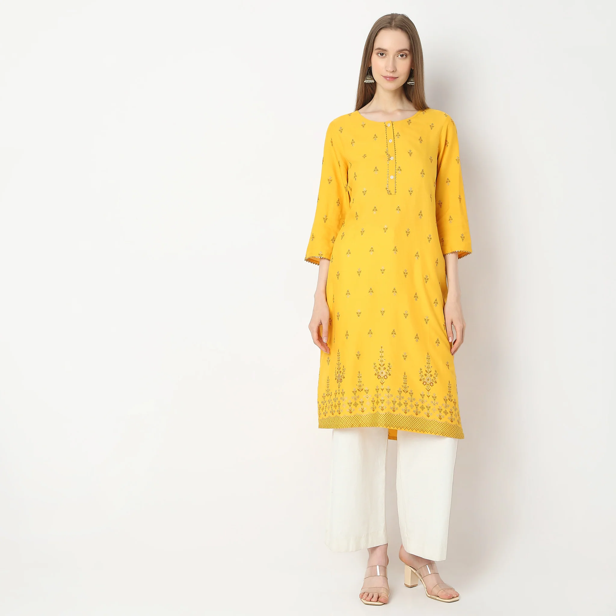 Straight Fit Printed Kurta - Image 2