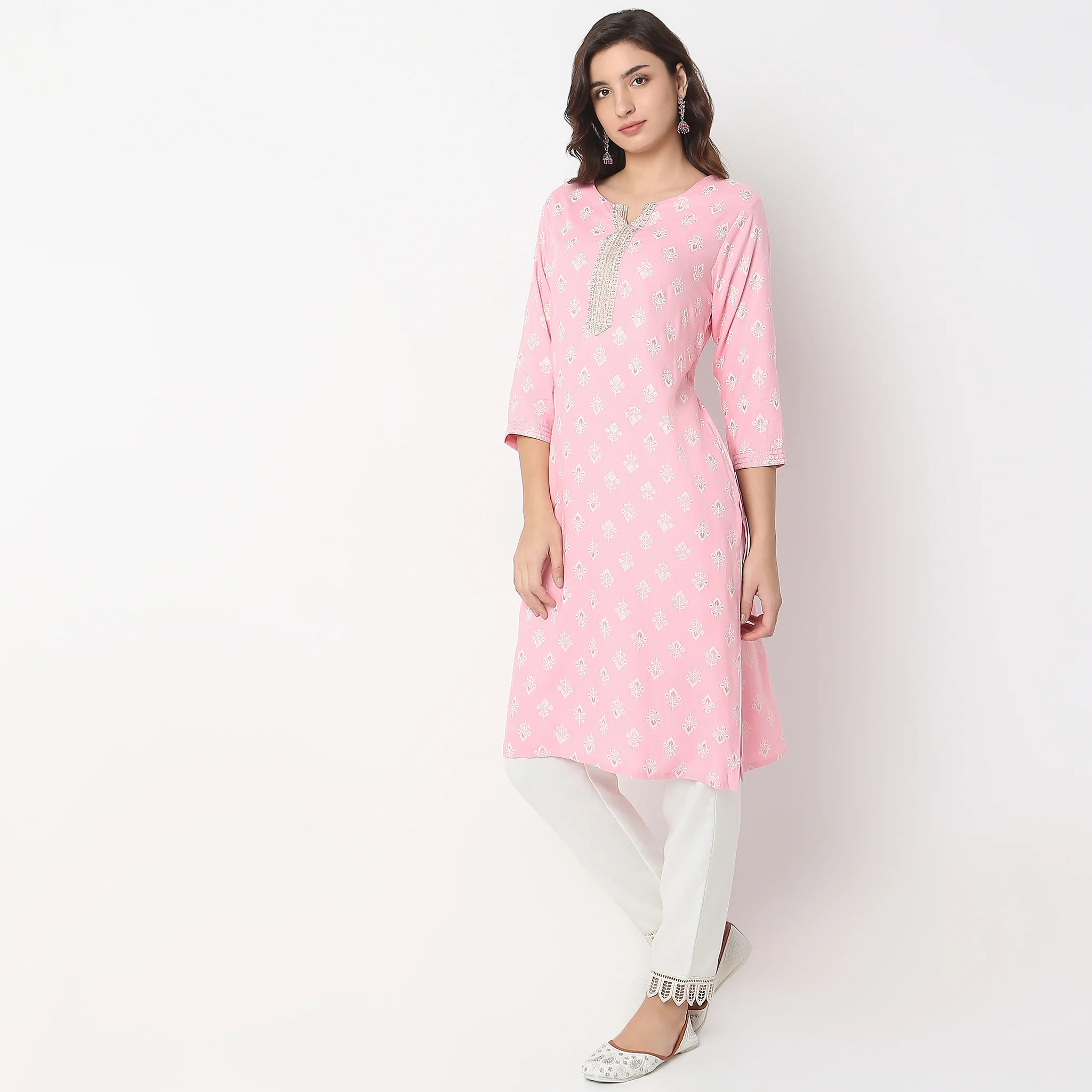 Straight Fit Printed Kurta - Image 5