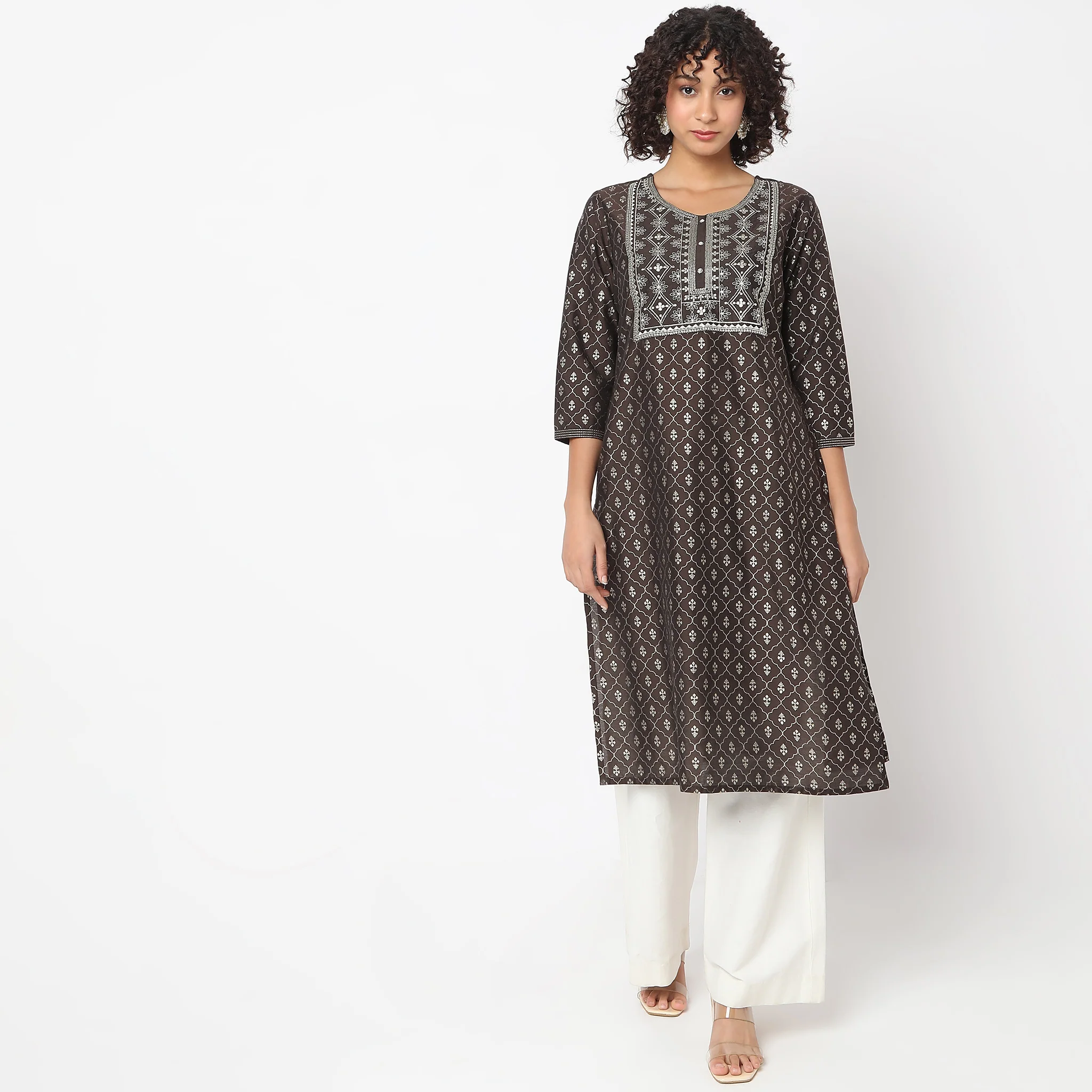 Straight Fit Printed Kurta - Image 2