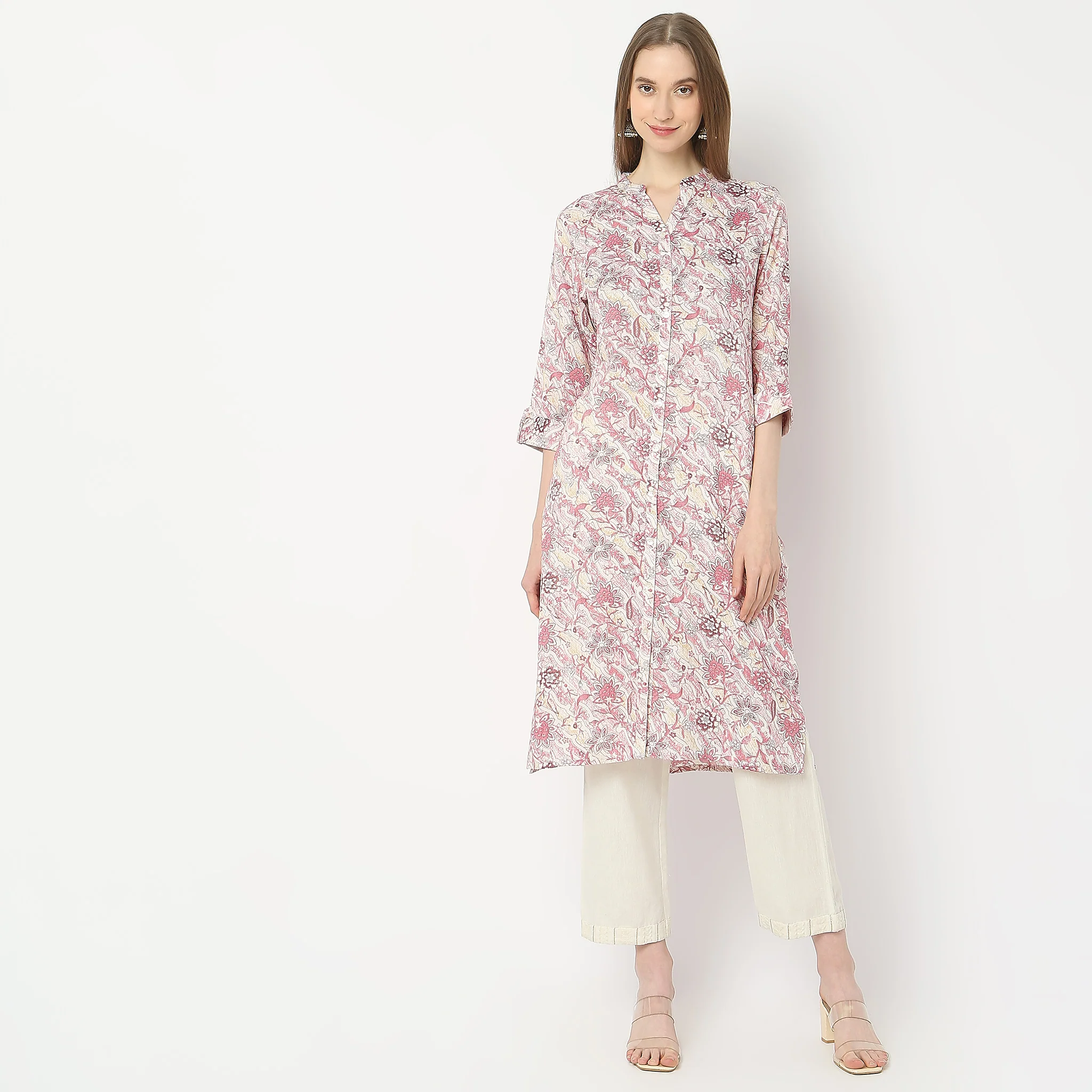Straight Fit Printed Kurta - Image 2