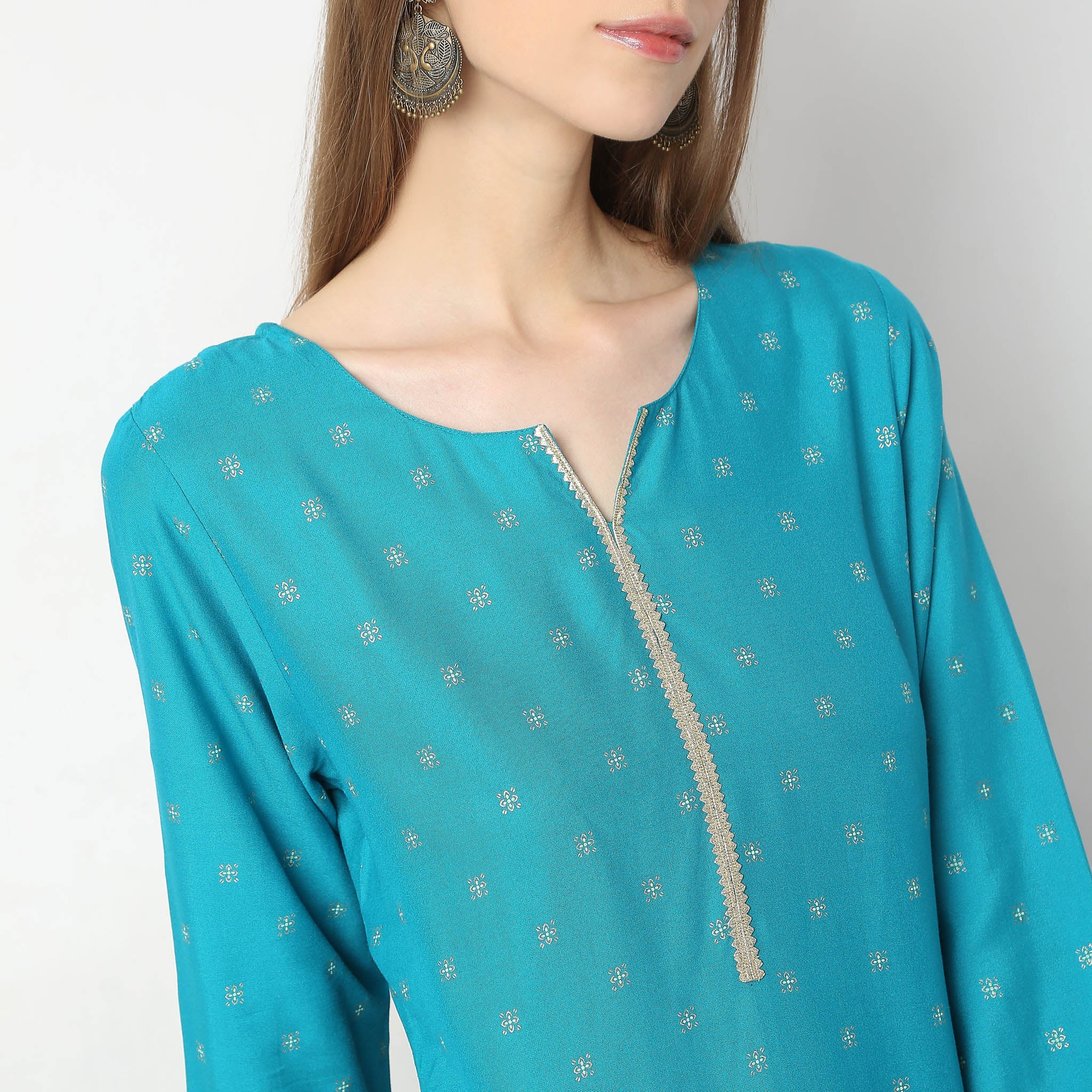 Straight Fit Printed Kurta - Image 4