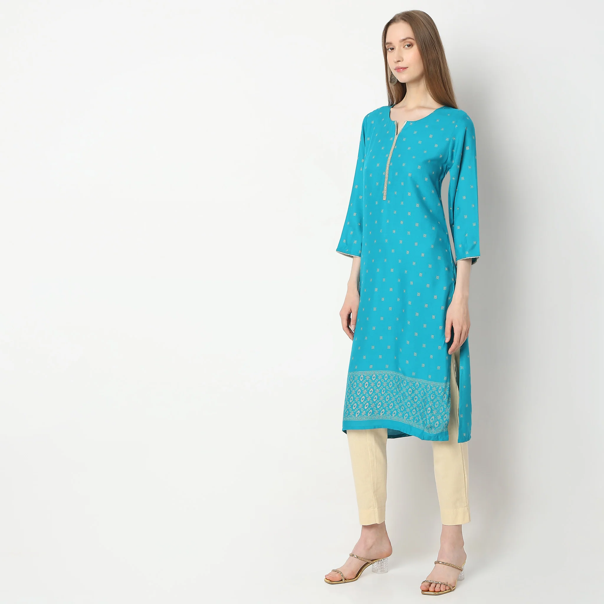 Straight Fit Printed Kurta - Image 5