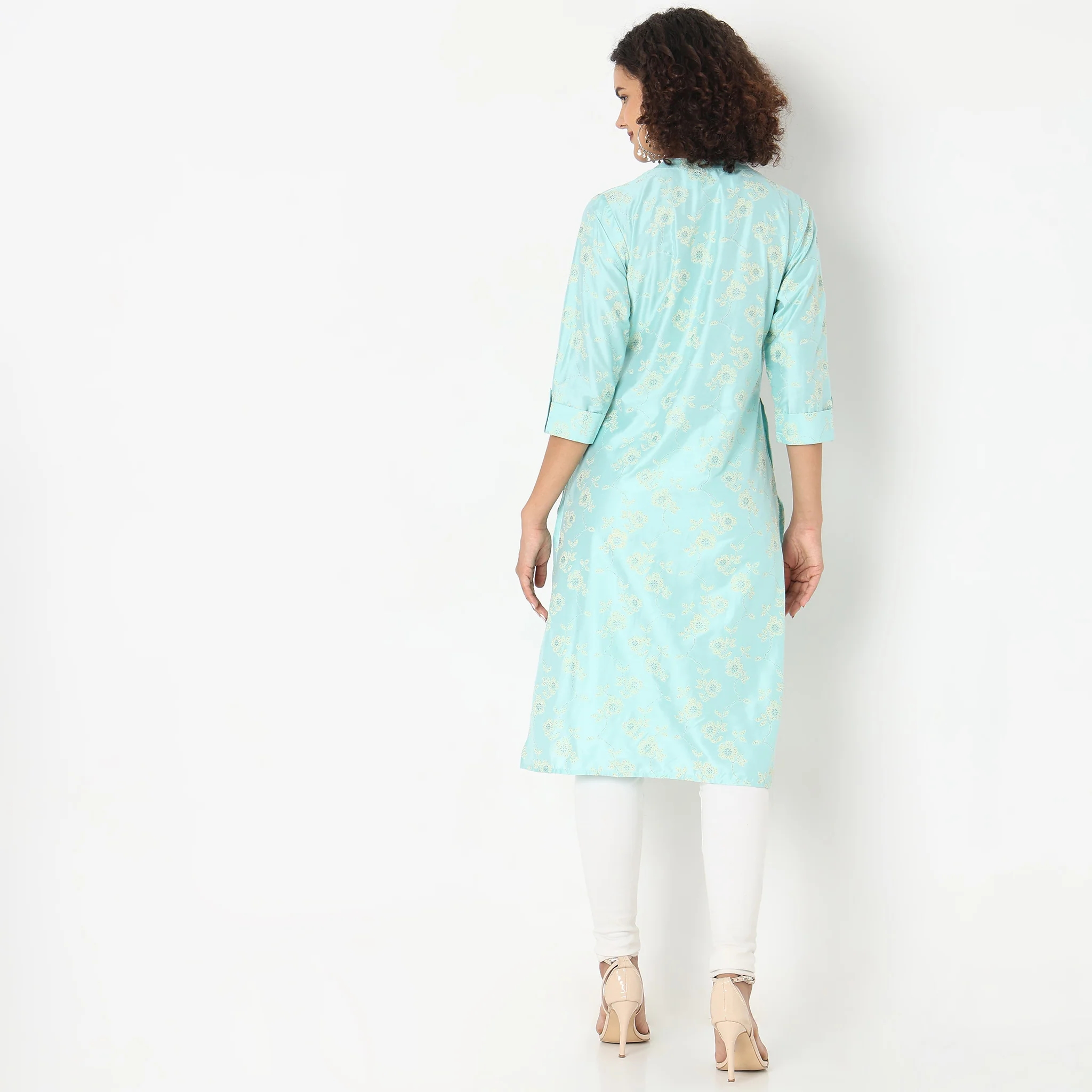 Straight Fit Printed Kurta - Image 3