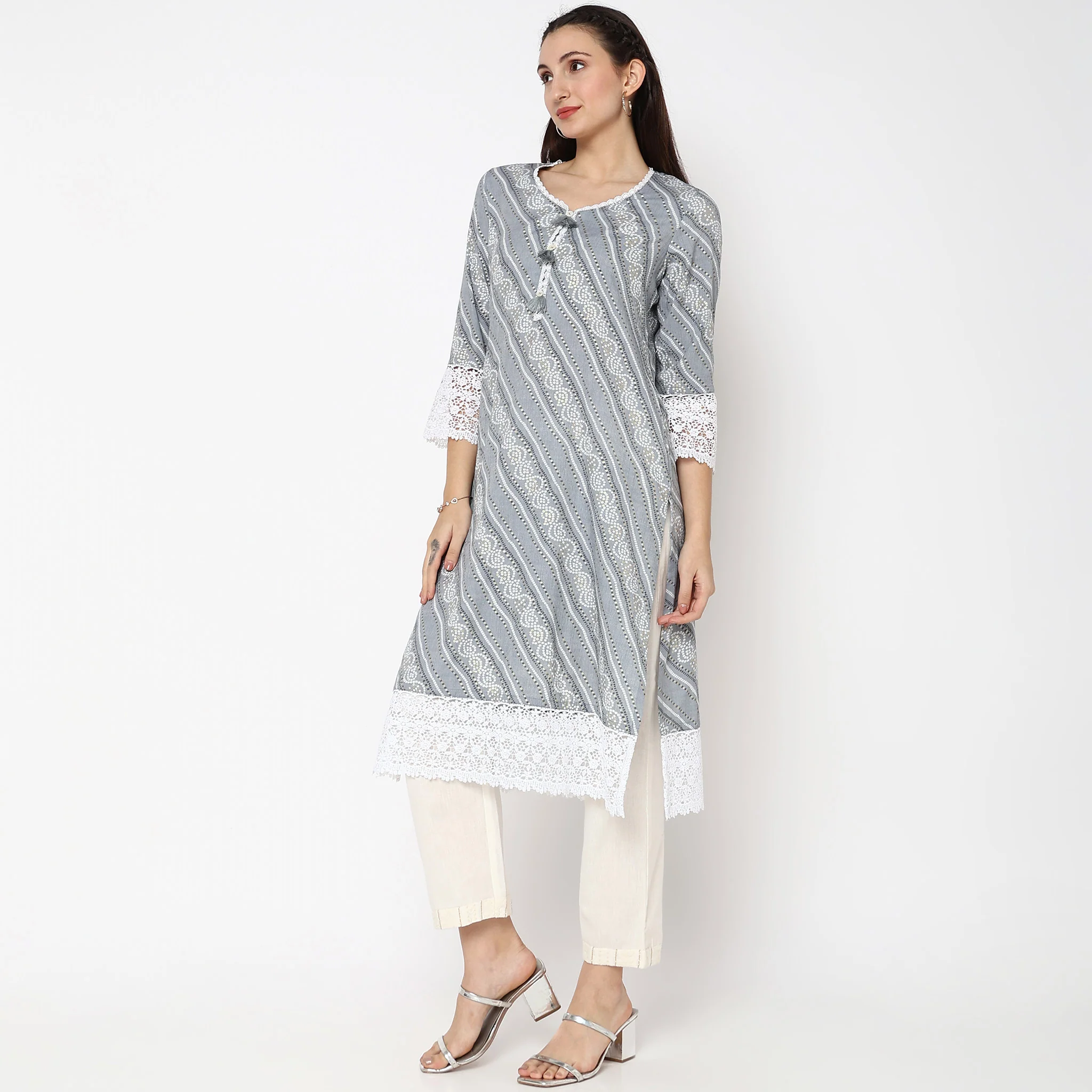 Straight Fit Printed Kurta - Image 5