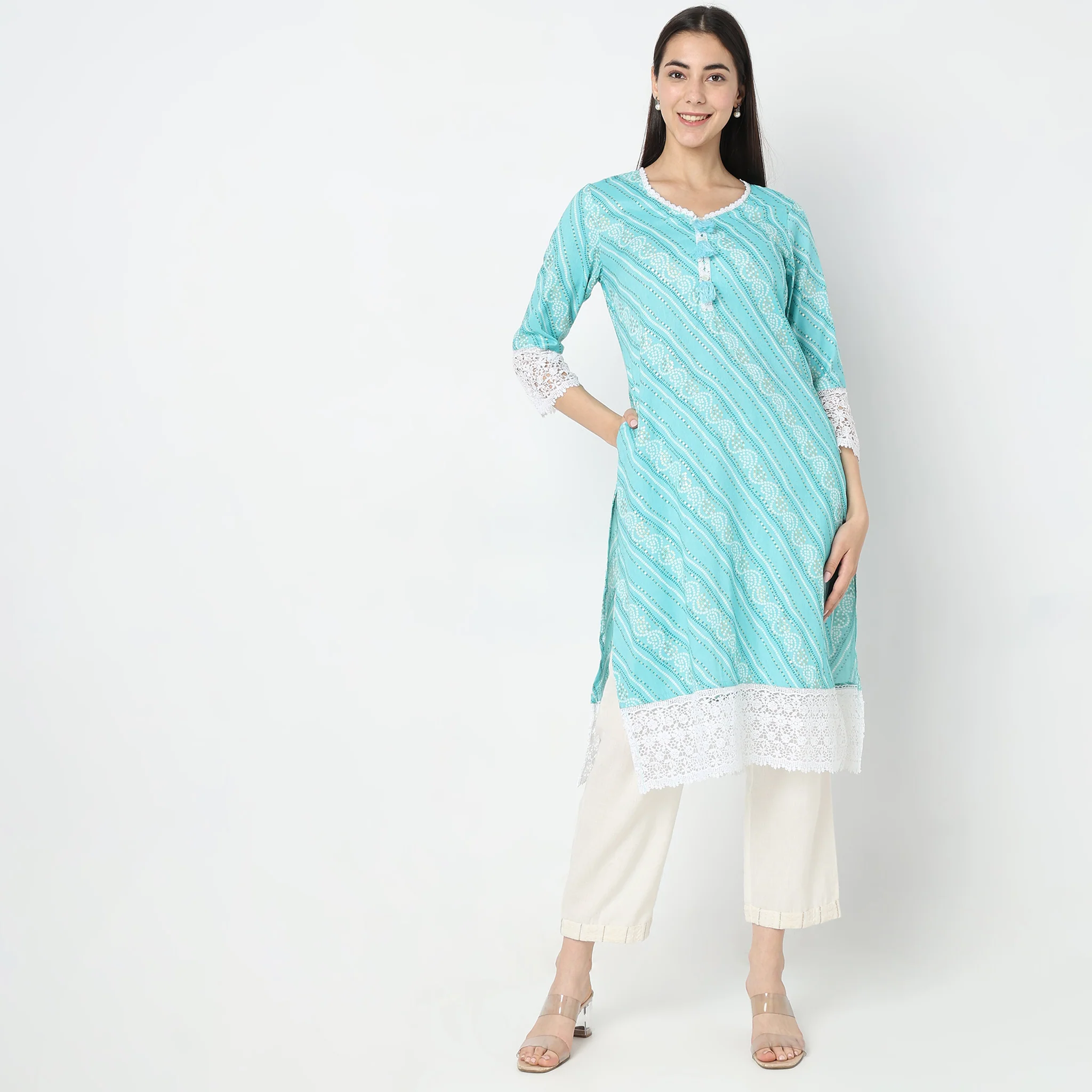 Straight Fit Printed Kurta - Image 7