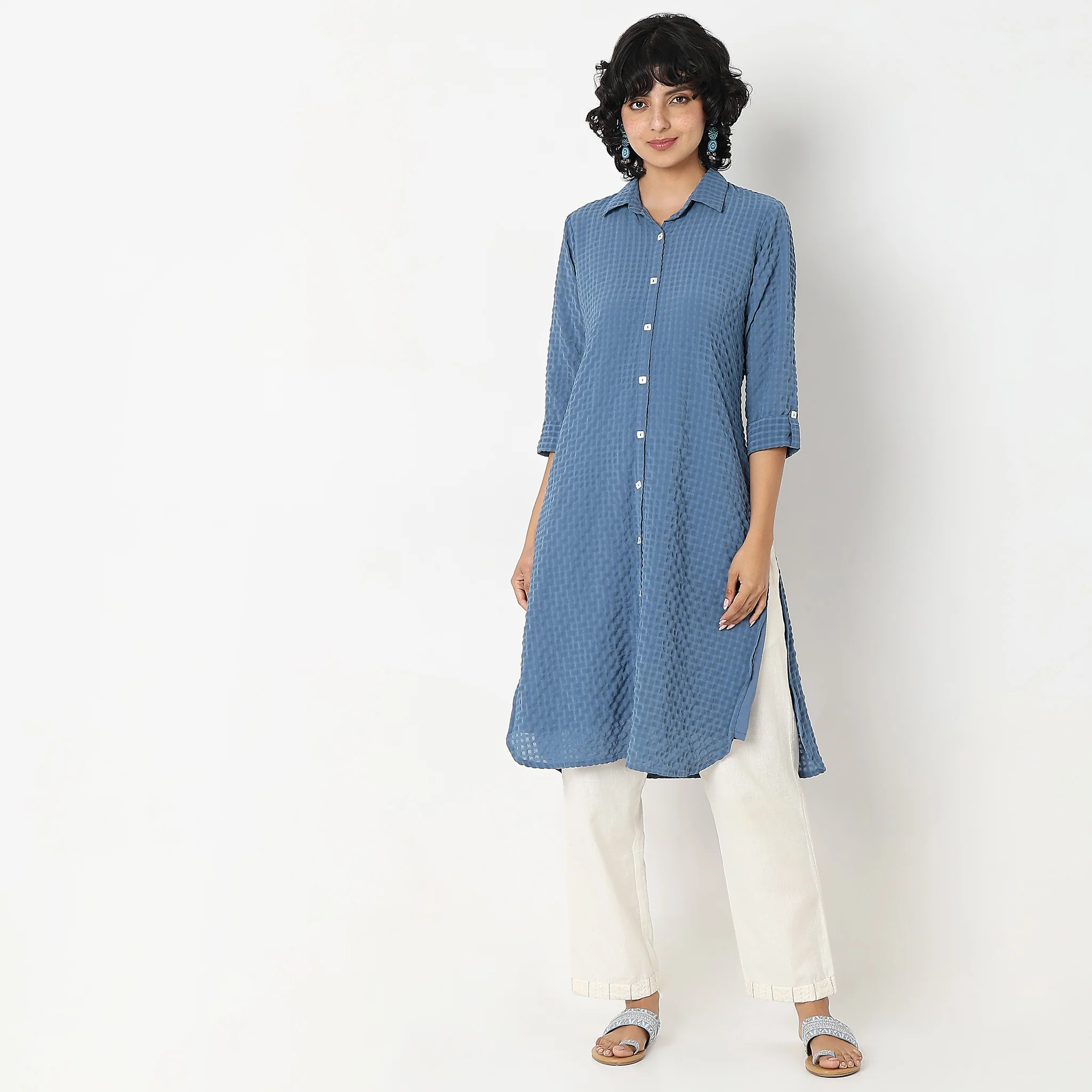 Straight Fit Printed Kurta - Image 2